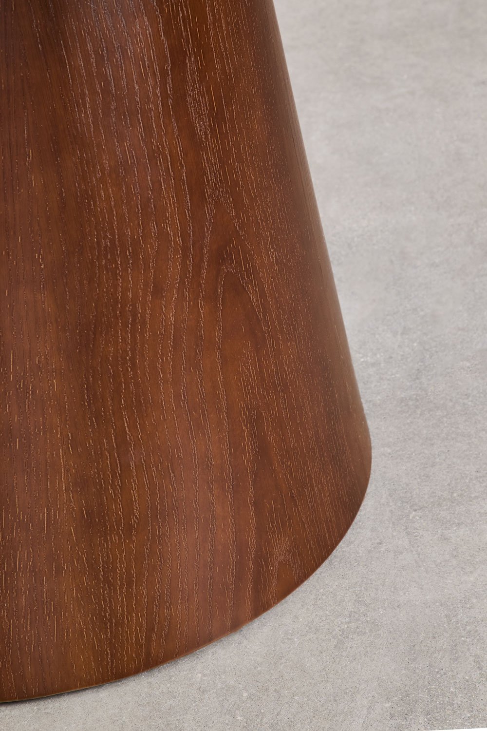 Ronde eettafel 120-160x120 cm uitschuifbaar in MDF en Montana eiken fineer, galerij beeld 8