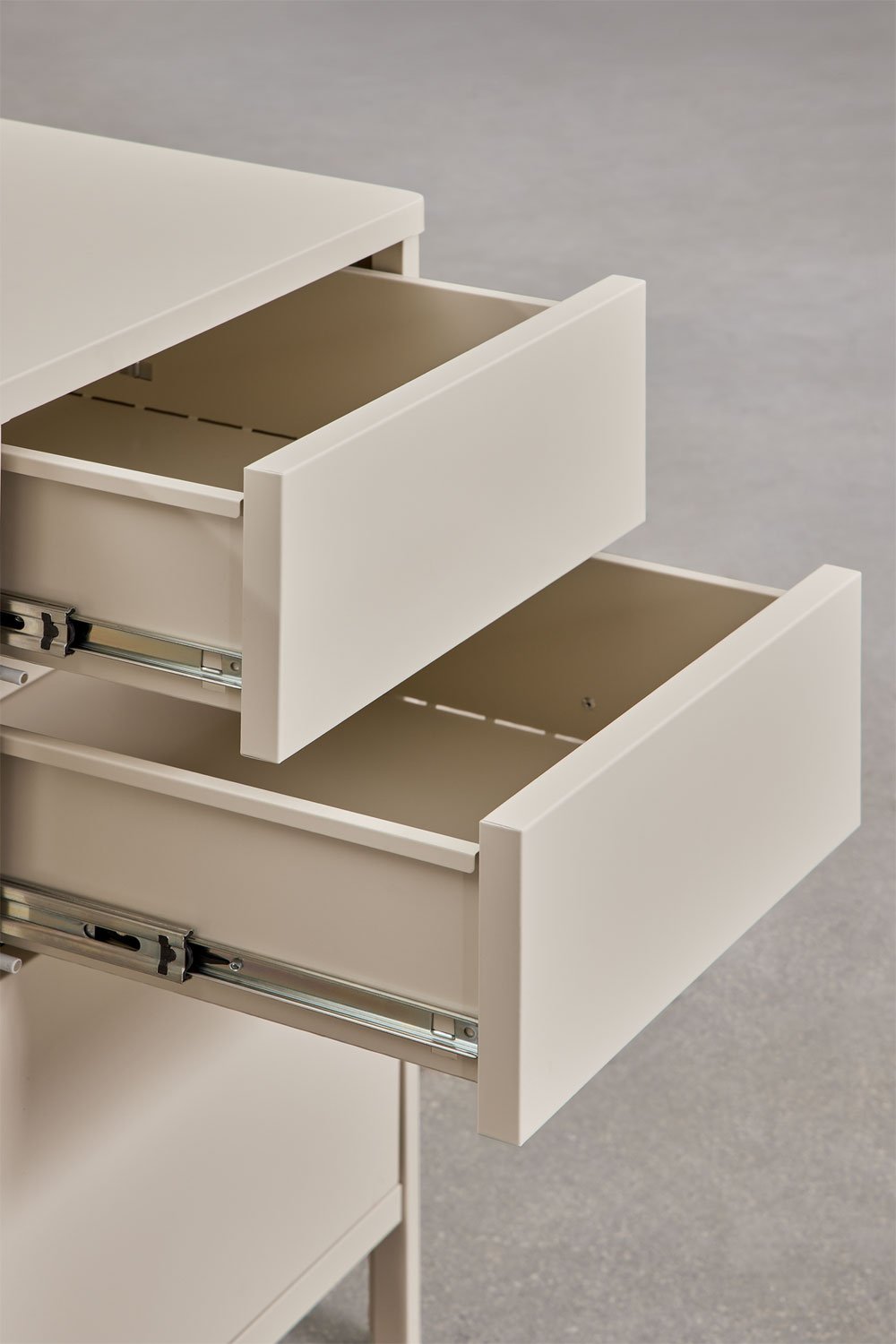 Michigan bureau 120x60 cm in staal met lades, galerij beeld 6