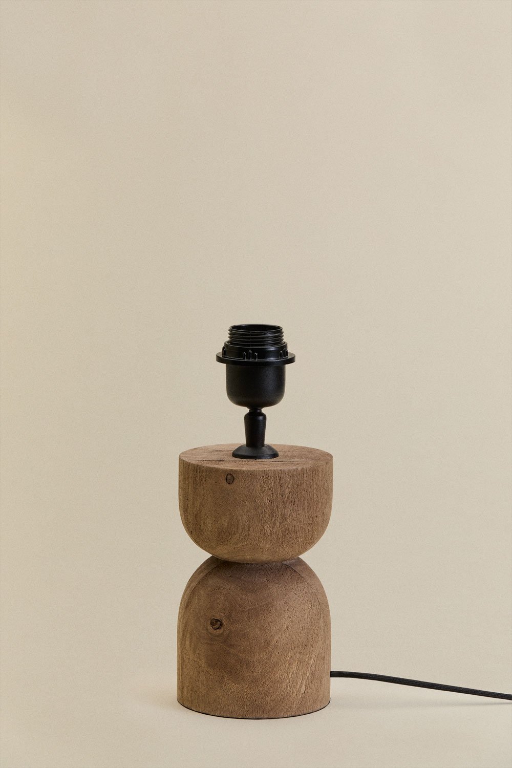 Diniz mangohouten tafellampvoet, galerij beeld 1