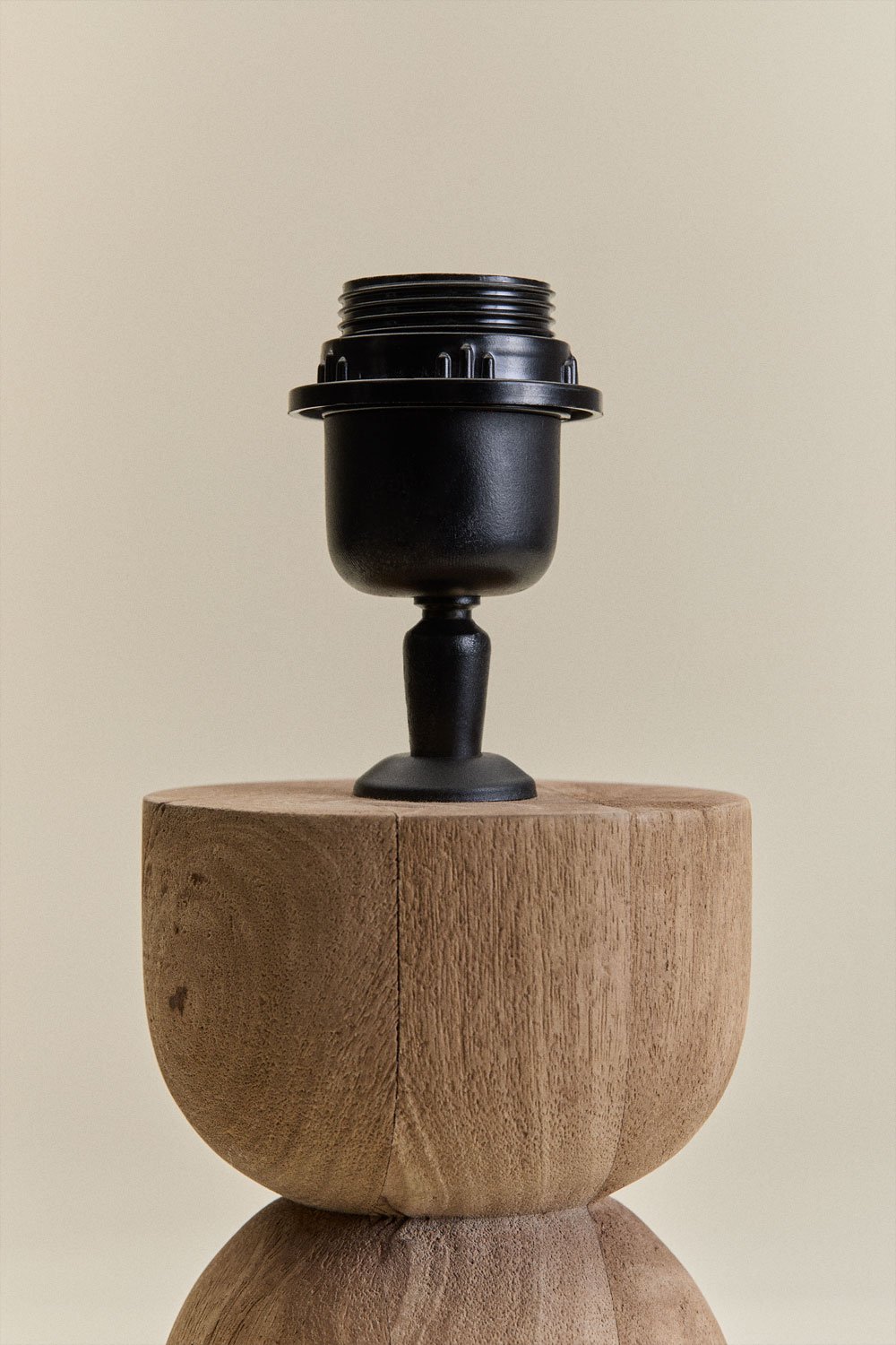 Diniz mangohouten tafellampvoet, galerij beeld 2