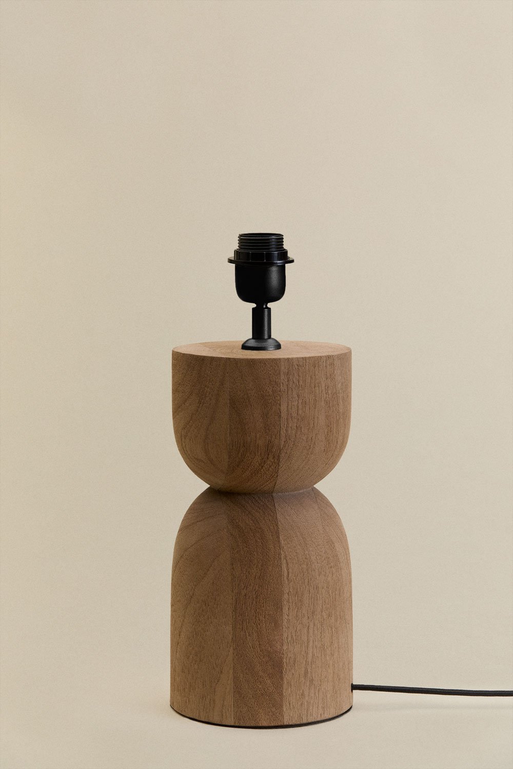 Diniz mangohouten tafellampvoet, galerij beeld 2