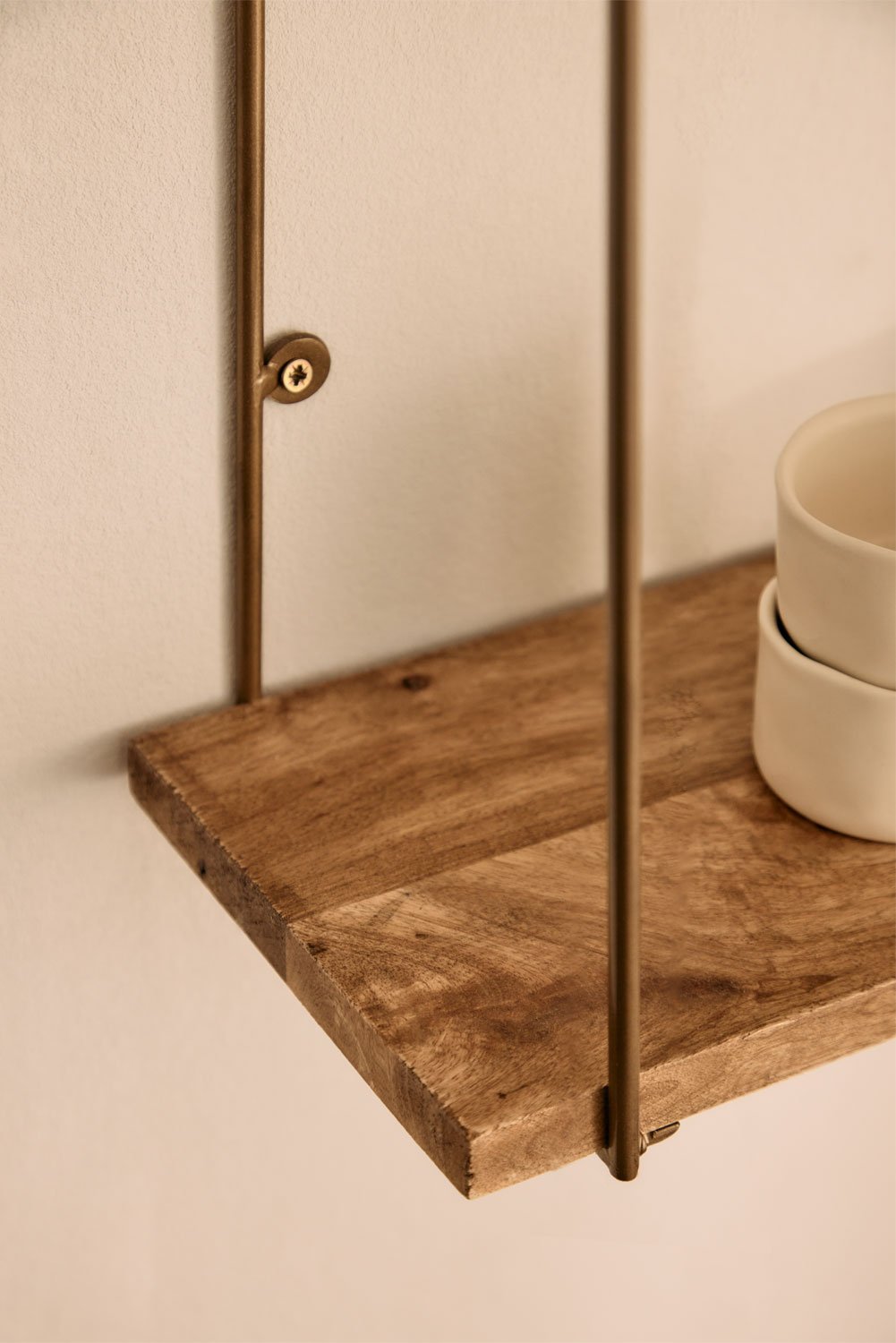 Daven Style mangohouten wandplank, galerij beeld 2