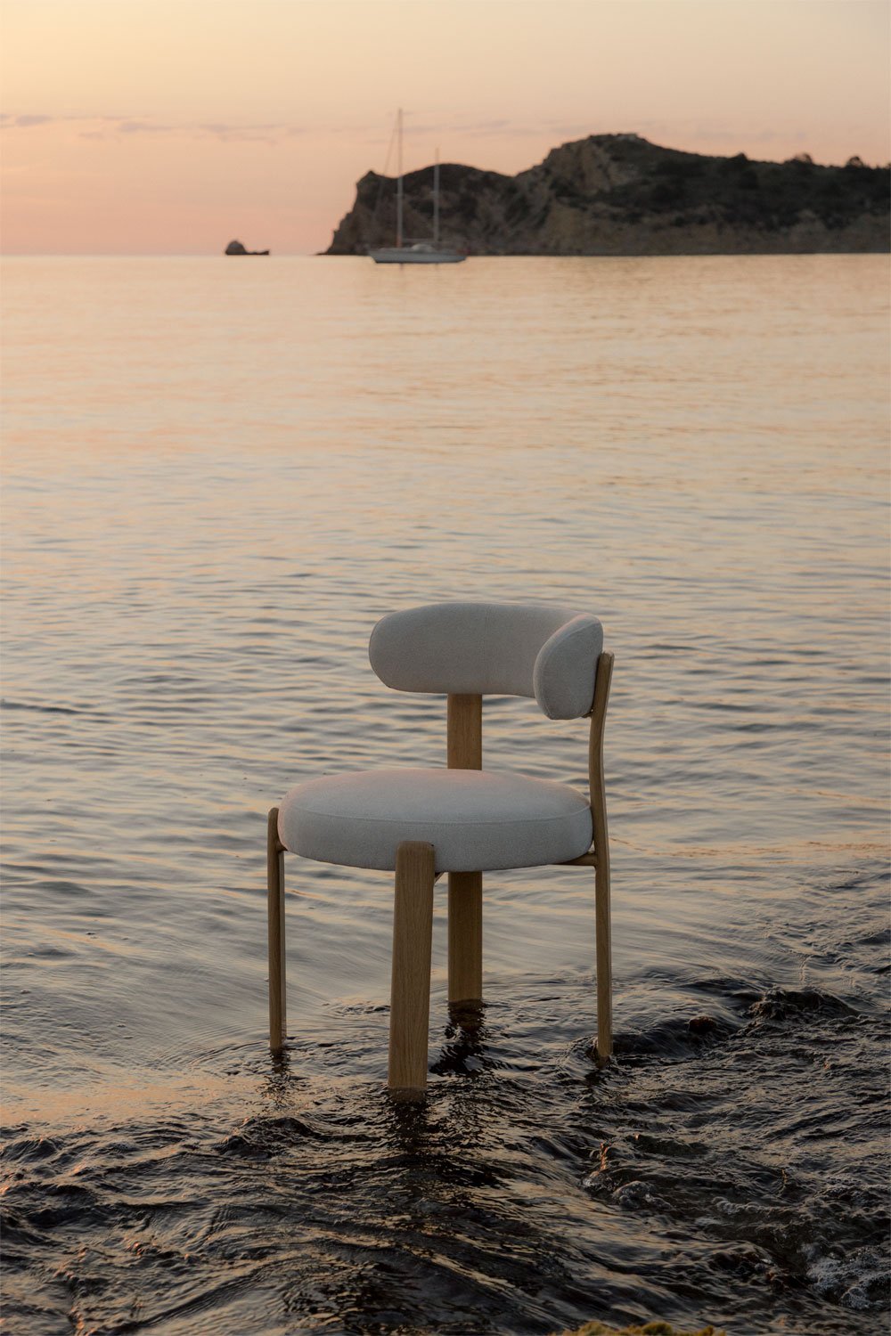 Set van 4 gestoffeerde eetkamerstoelen van ijzer Jolie, galerij beeld 3