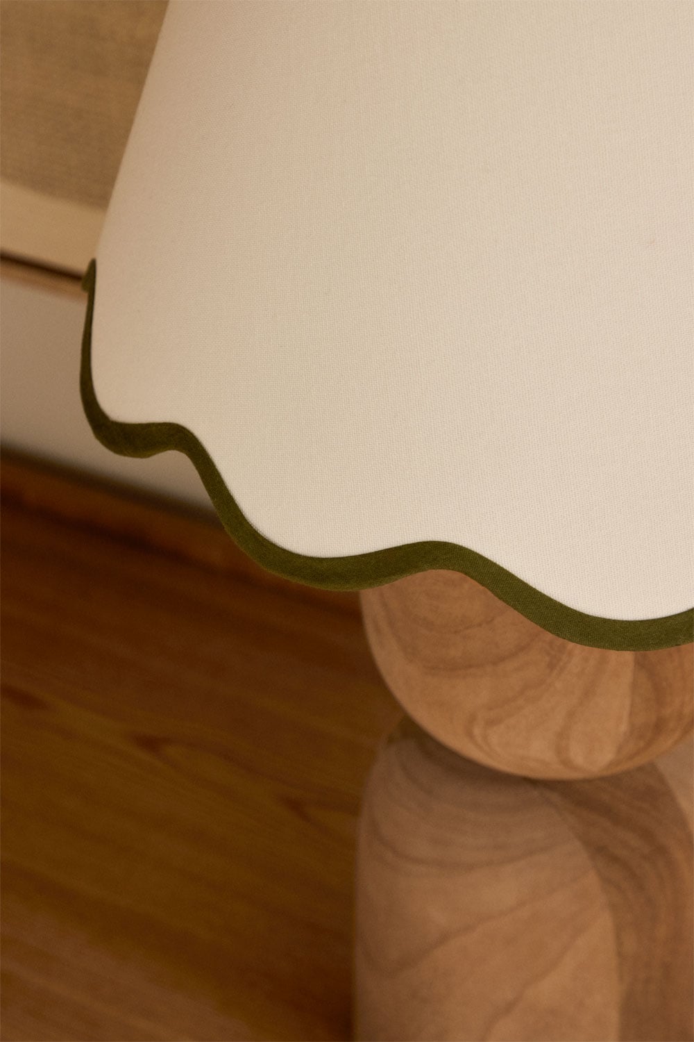 Mangohouten tafellamp Diniz, galerij beeld 2