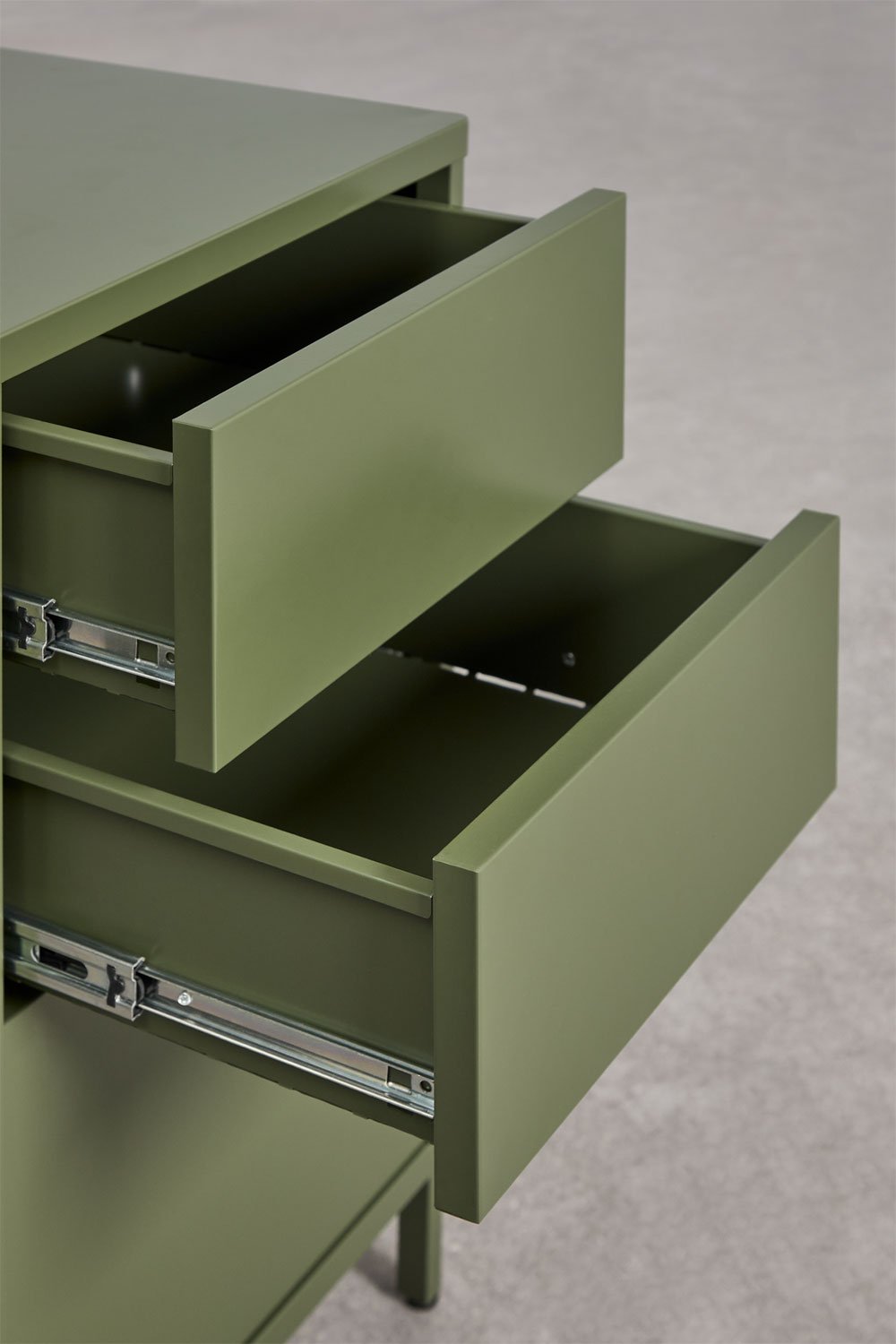 Michigan bureau 120x60 cm in staal met lades, galerij beeld 6