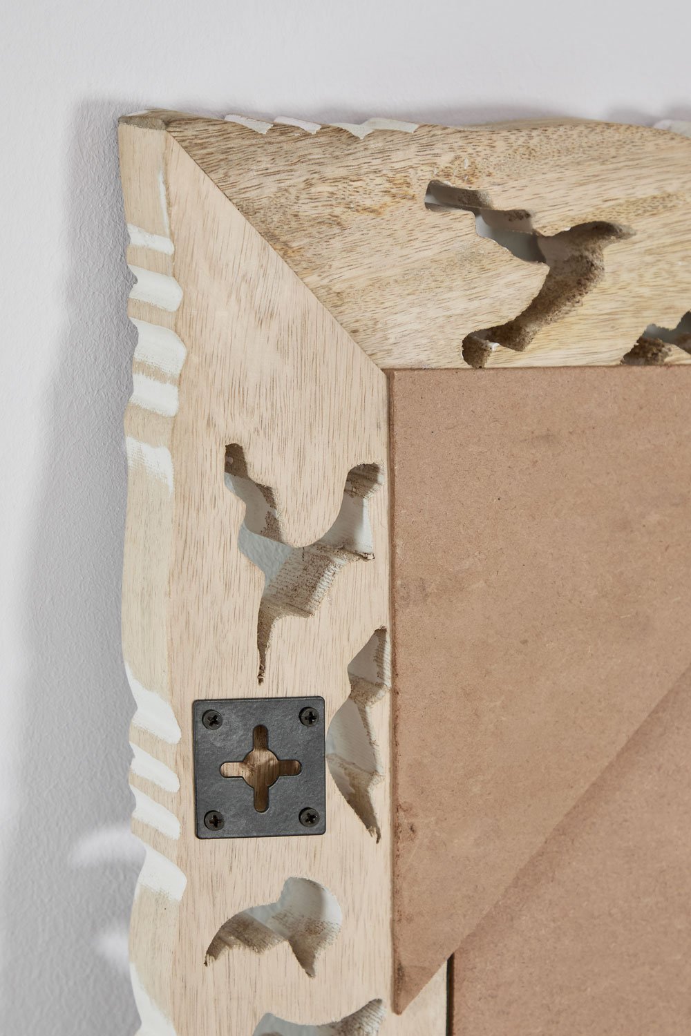 Rechthoekige wandspiegel in mangohout Arnas, galerij beeld 7