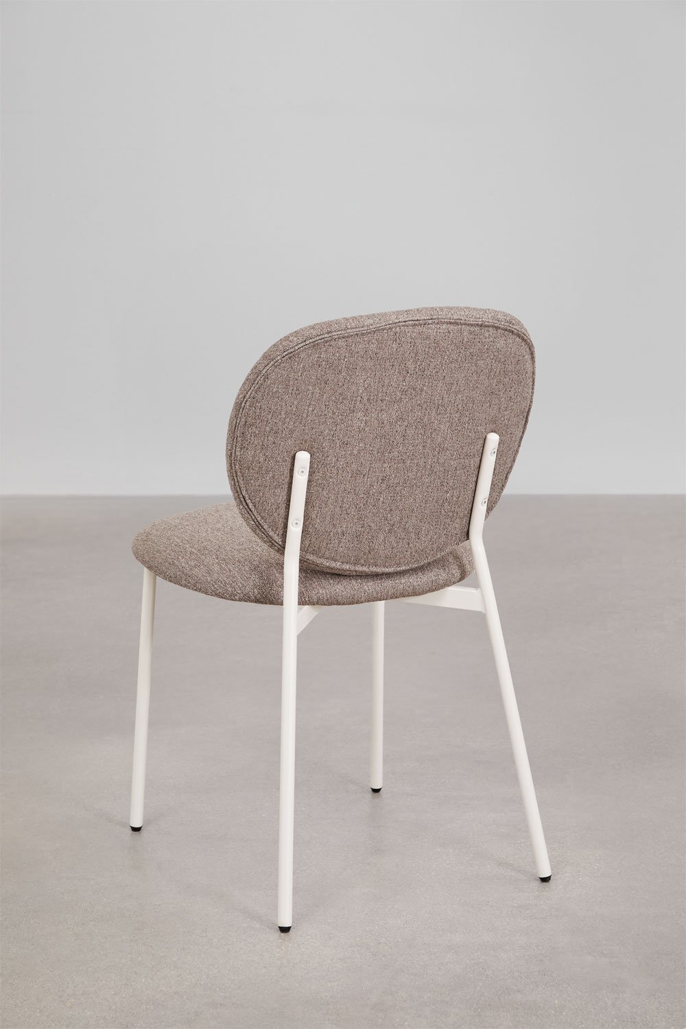 Set van 2 Gloriel gestoffeerde stapelbare eetkamerstoelen, galerij beeld 5