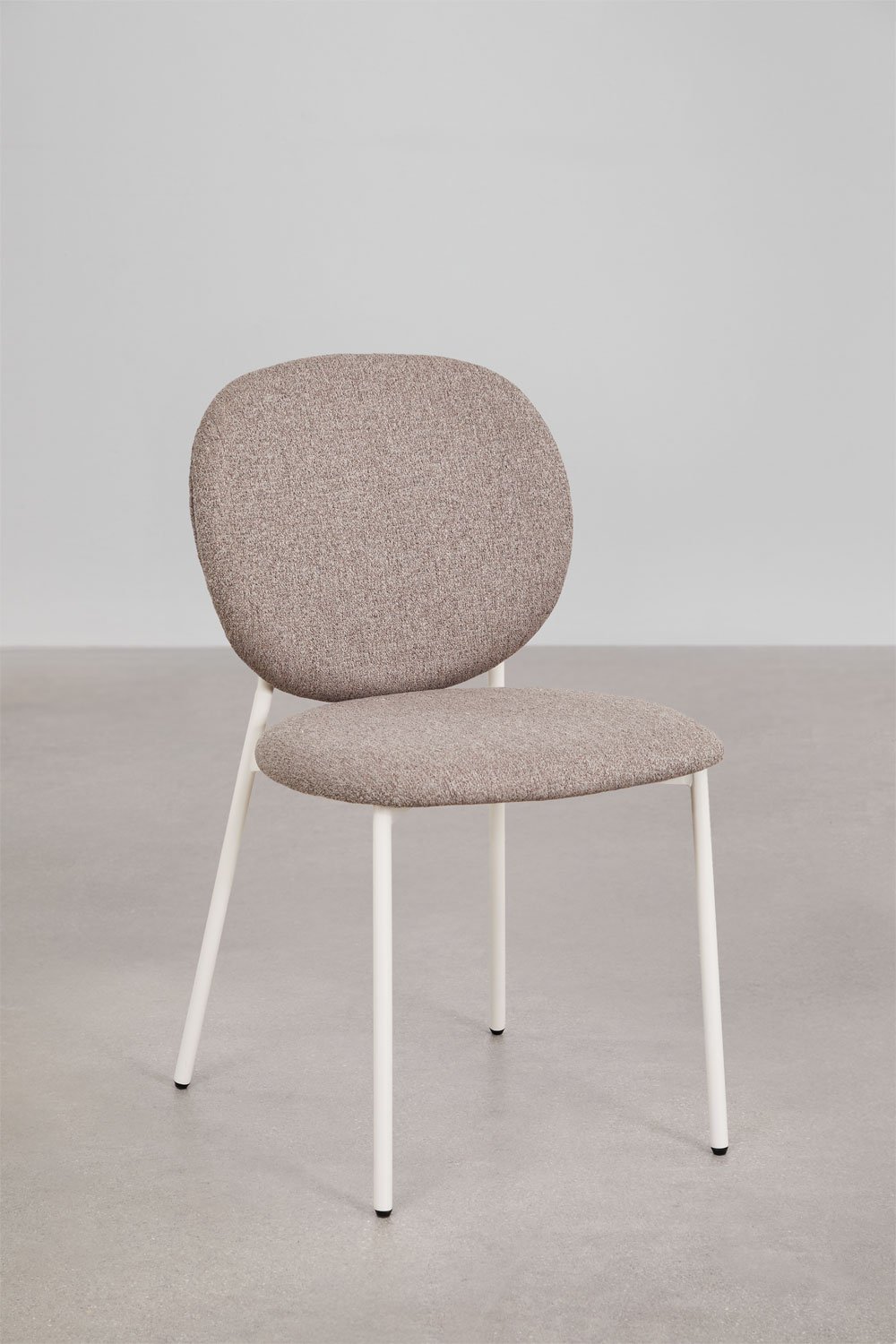 Pakket van 4 Gloriel gestoffeerde stapelbare eetkamerstoelen, galerij beeld 3