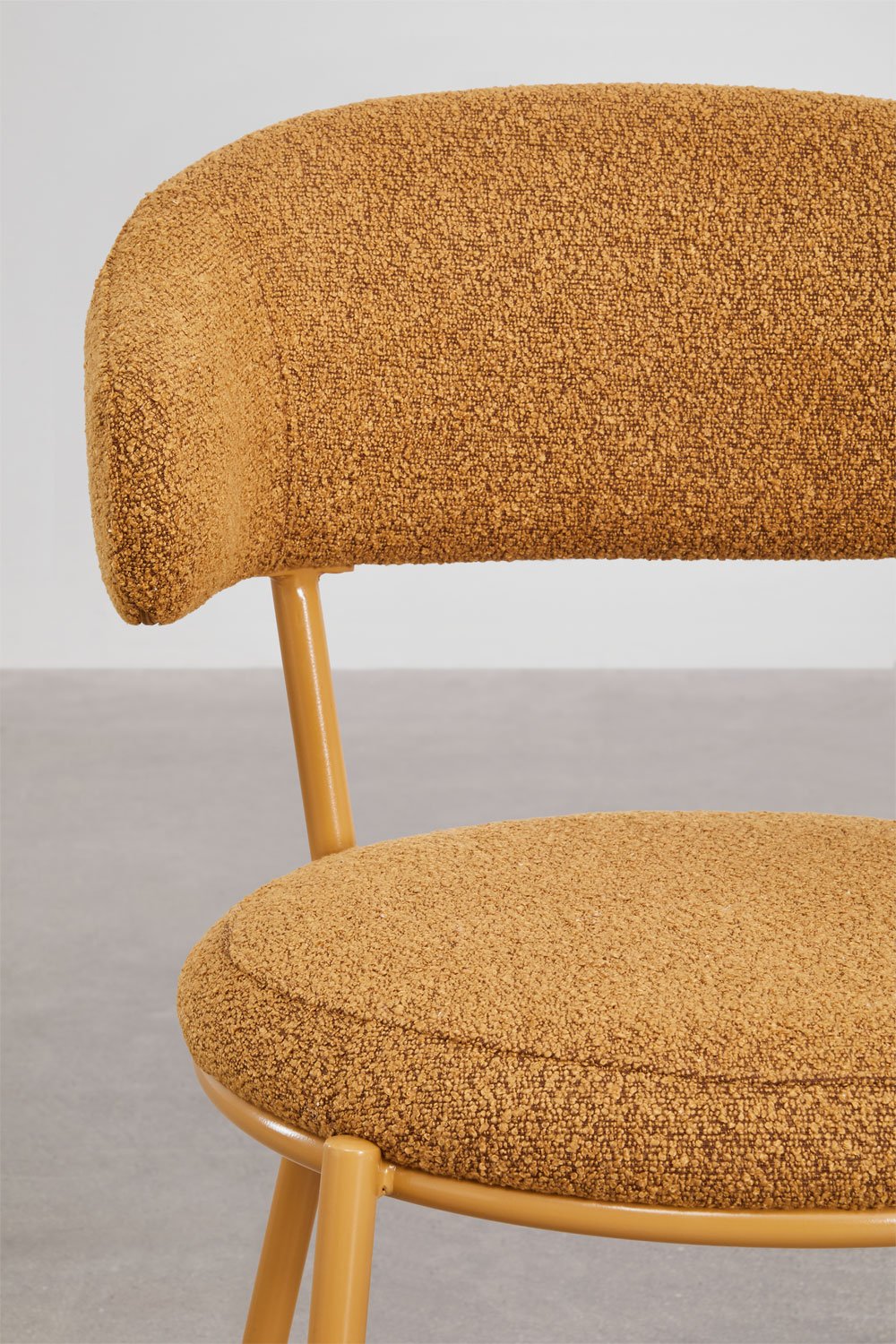 Set van 2 eetkamerstoelen in Verilo bouclé stof, galerij beeld 6