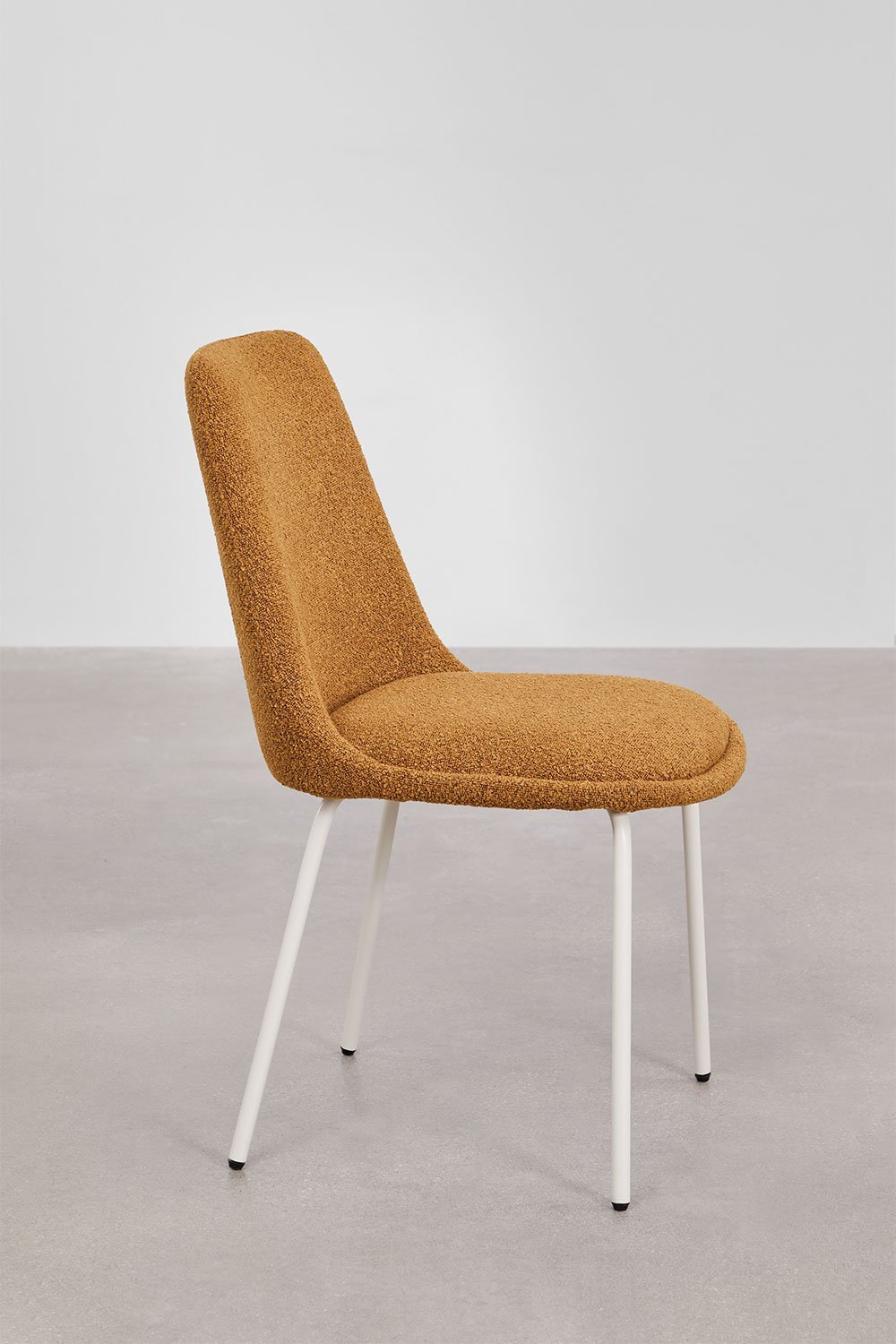 Set van 2 eetkamerstoelen in Chicago bouclé stof, galerij beeld 4