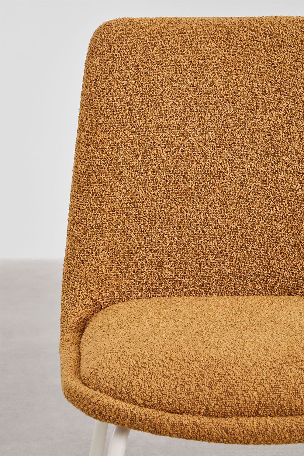 Set van 2 eetkamerstoelen in Chicago bouclé stof, galerij beeld 6