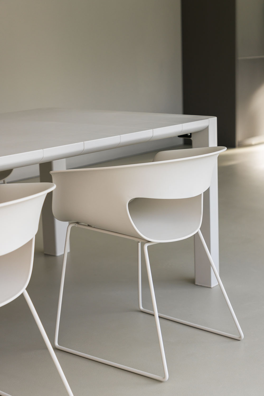 Set van 4 stoelen van transparant polypropyleen en metalen poten - MANDY