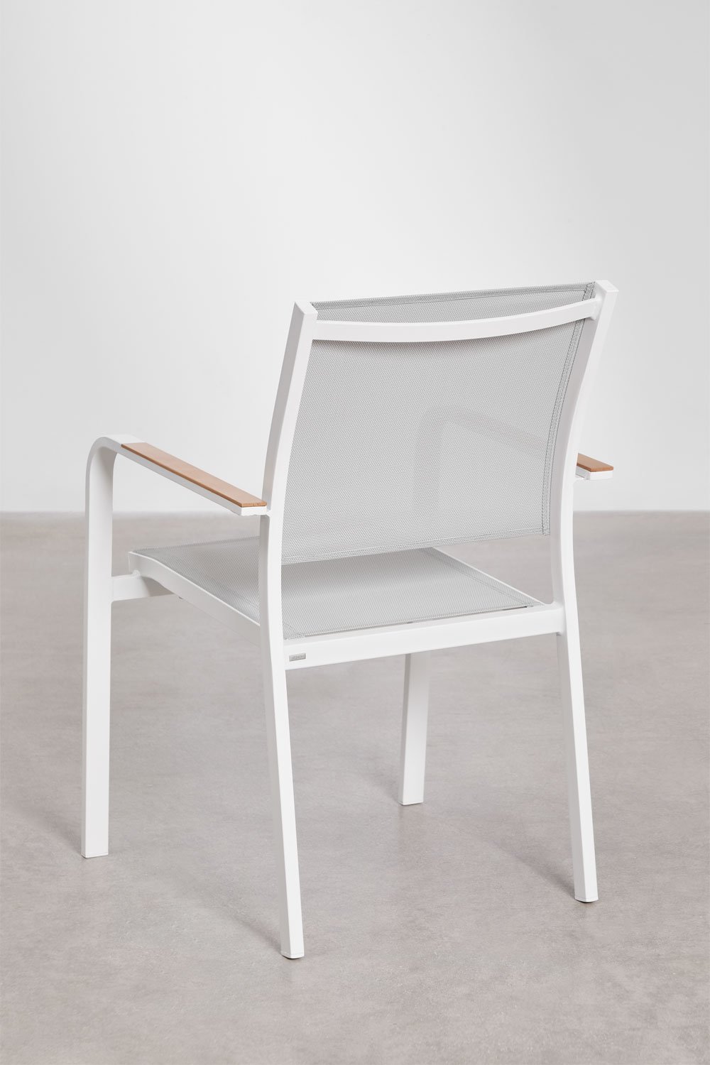 Verpakking van 6 Archer stapelbare aluminium tuinstoelen, galerij beeld 3