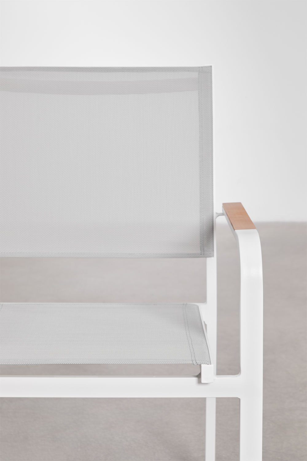 Verpakking van 6 Archer stapelbare aluminium tuinstoelen, galerij beeld 4