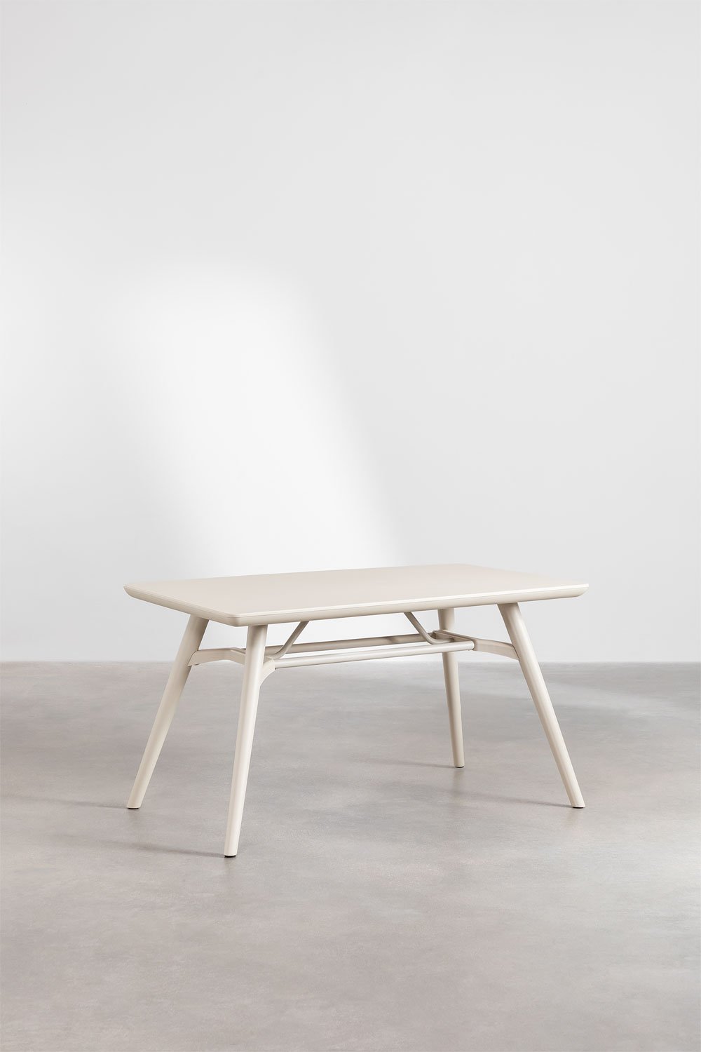 Rechthoekige tafelset 135x80 cm en 4 tuinstoelen in Scandinavisch polyethyleen, galerij beeld 3