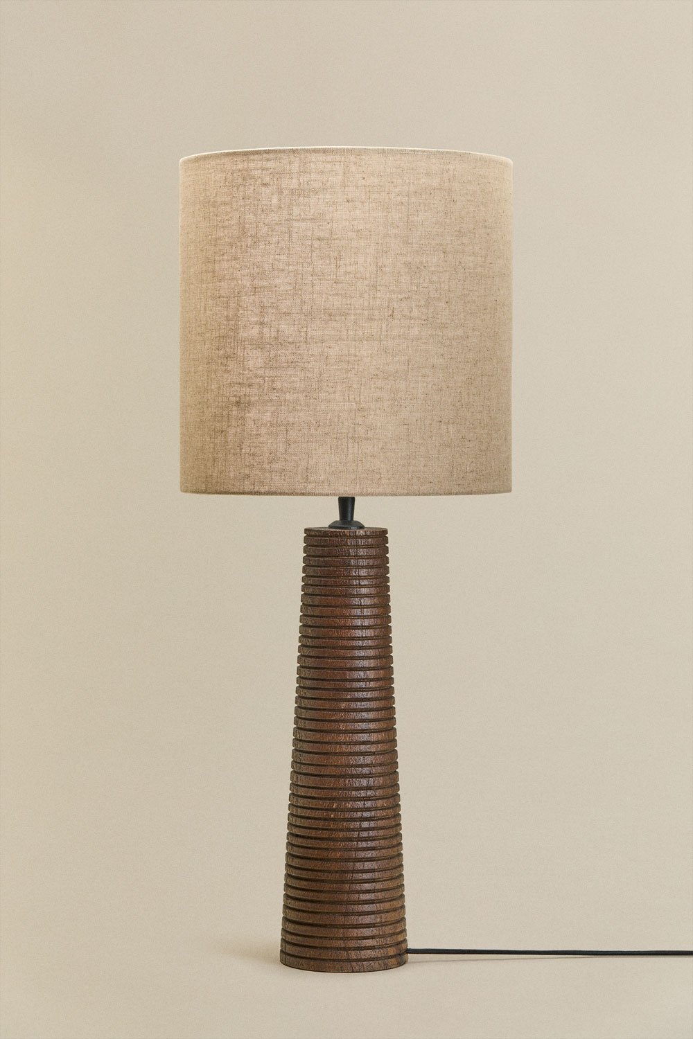 Malva mangohouten tafellamp, galerij beeld 1