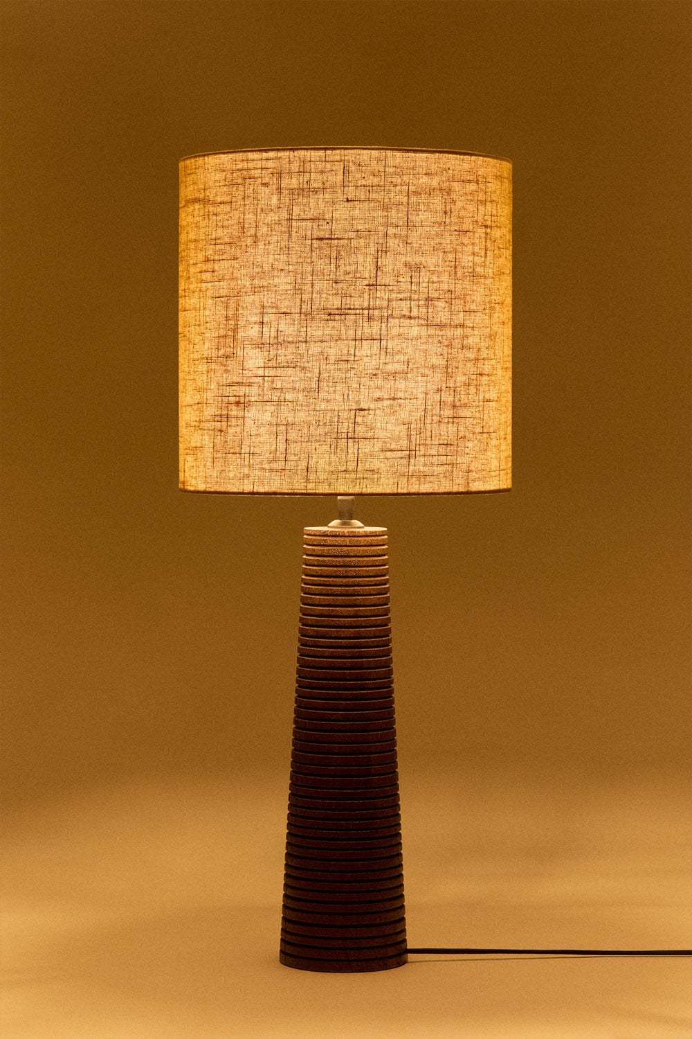 Malva mangohouten tafellamp, galerij beeld 2