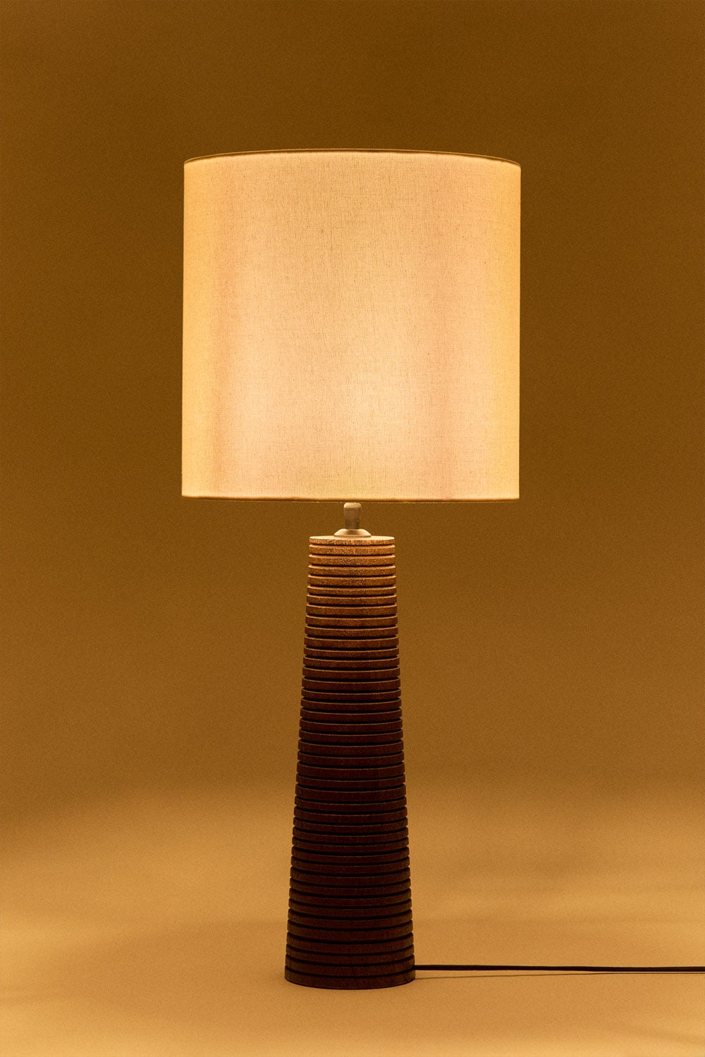 Malva mangohouten tafellamp, galerij beeld 4