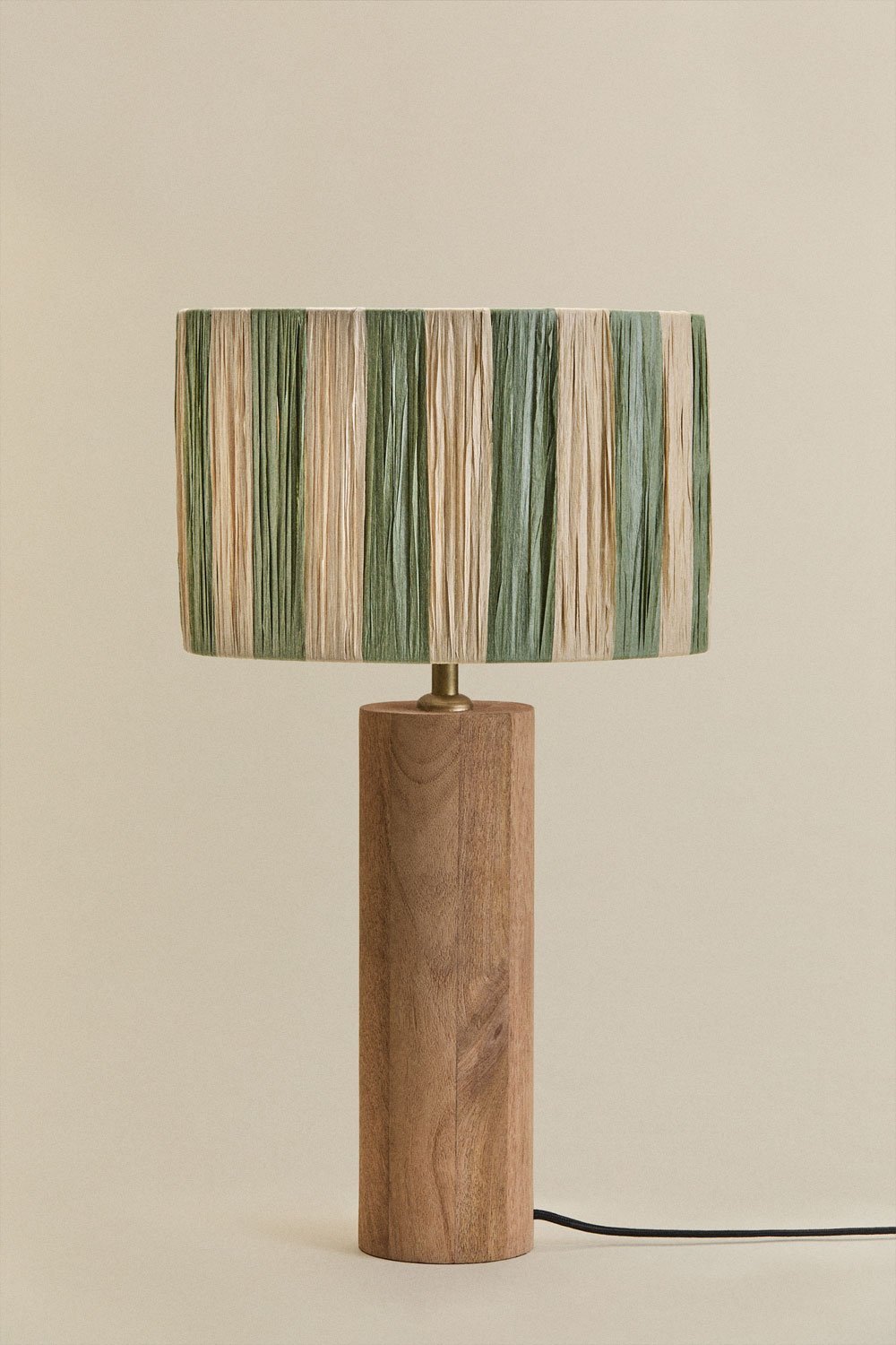 Carolina mangohouten tafellamp, galerij beeld 1