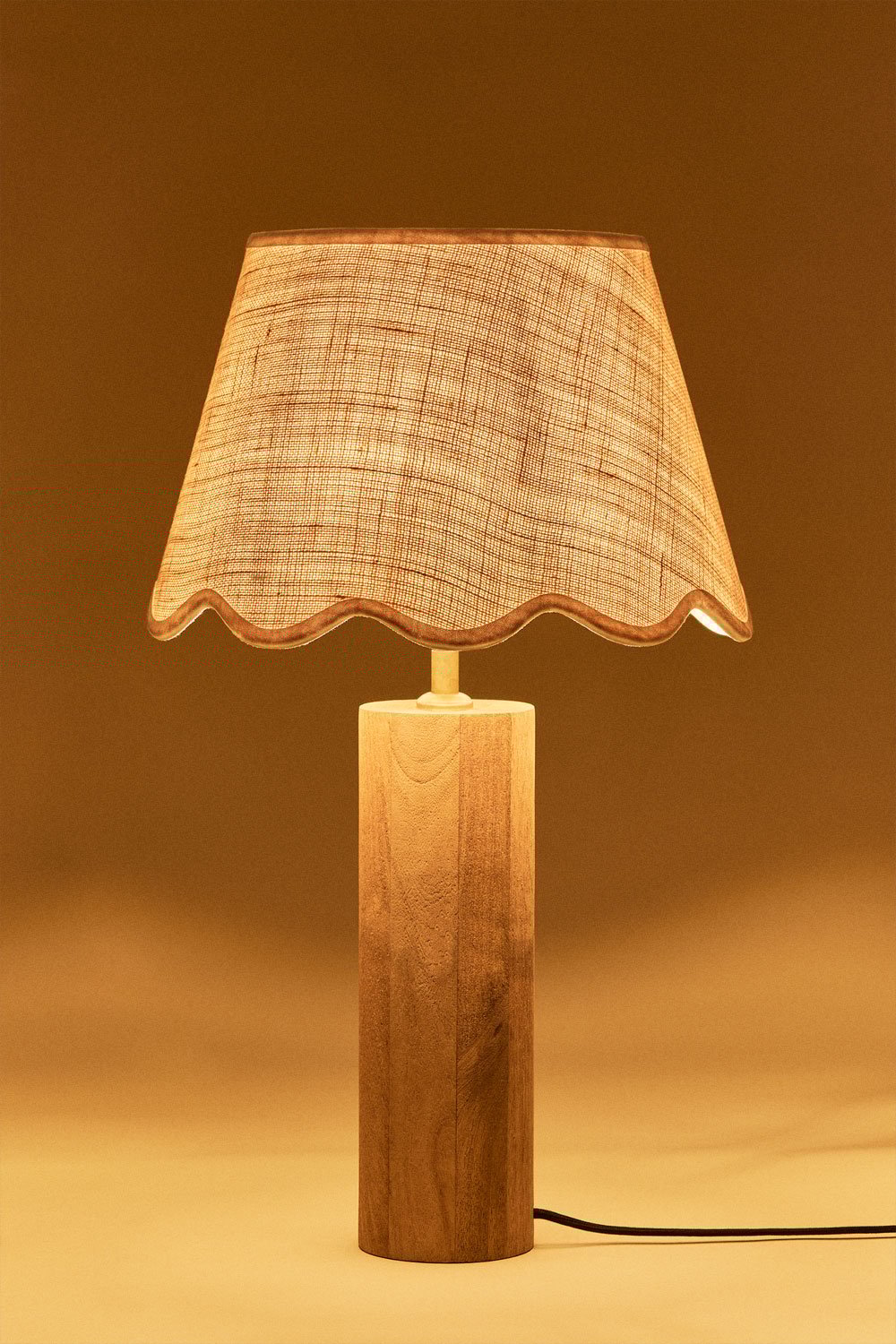 Carolina mangohouten tafellamp, galerij beeld 2