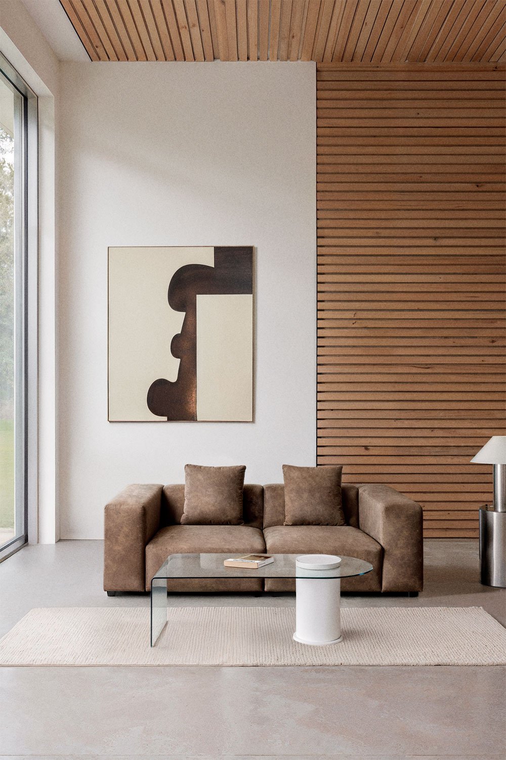 Modulaire 2-delige bank ↔︎230 cm met hoge armleuning Bruna, galerij beeld 1