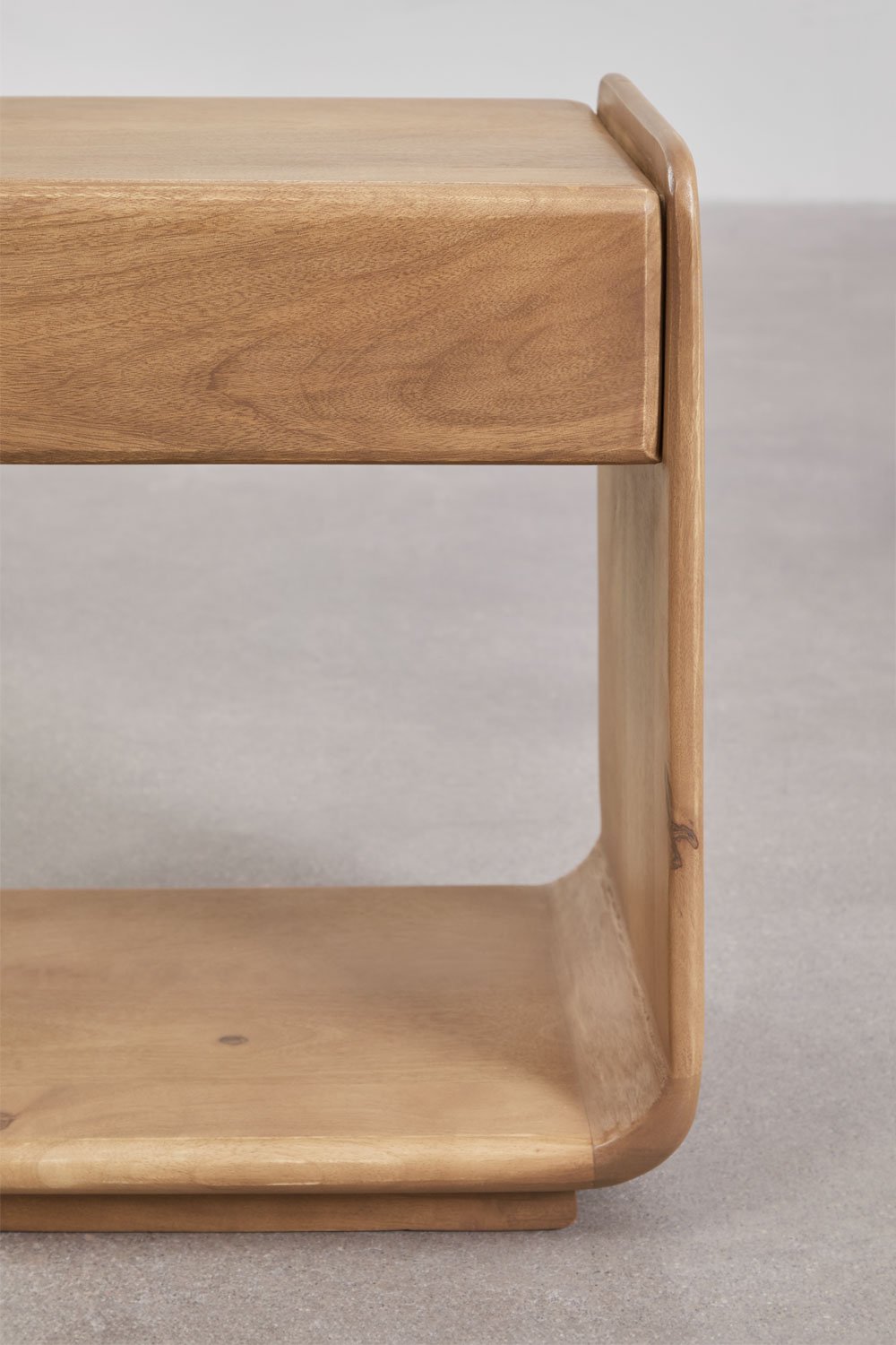 Rechthoekig nachtkastje met lade 40x30 cm in Tinsley hout, galerij beeld 6