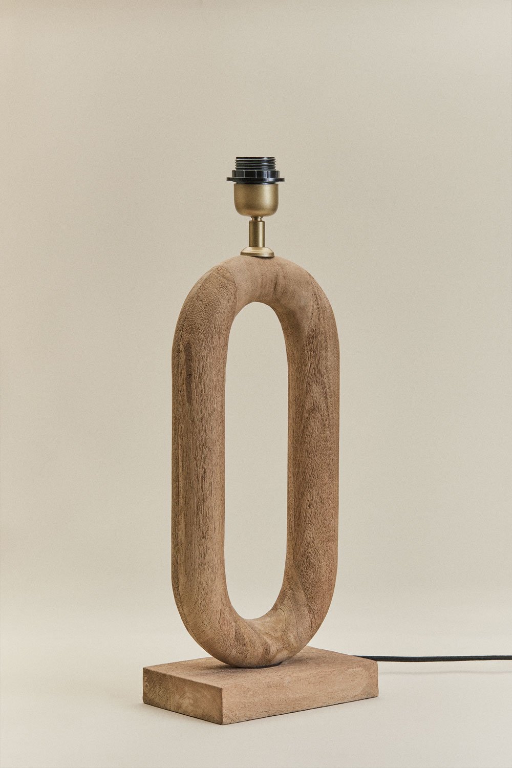 Tafellampvoet ↑45 cm in Tiberia mangohout, galerij beeld 2