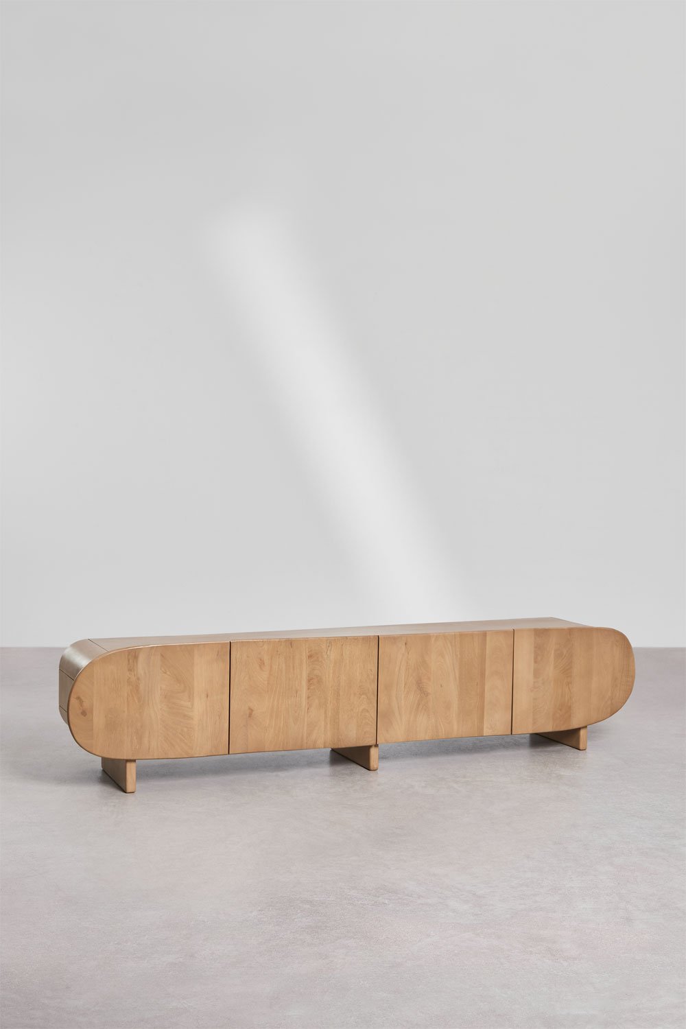 TV-meubel 220x40 cm in mangohout Agathe, galerij beeld 4