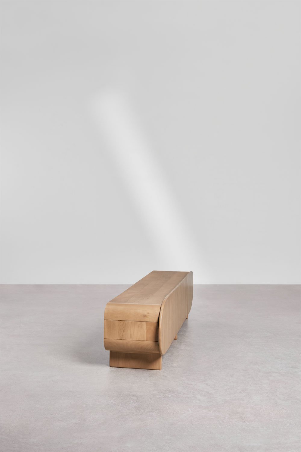 TV-meubel 220x40 cm in mangohout Agathe, galerij beeld 5