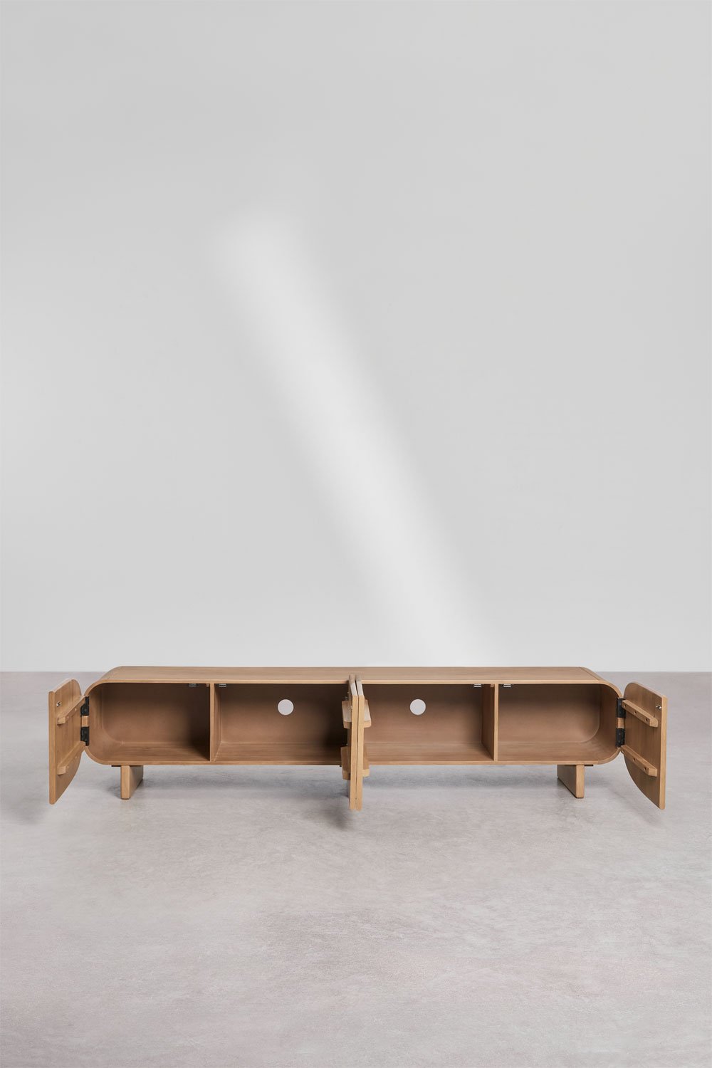 TV-meubel 220x40 cm in mangohout Agathe, galerij beeld 6