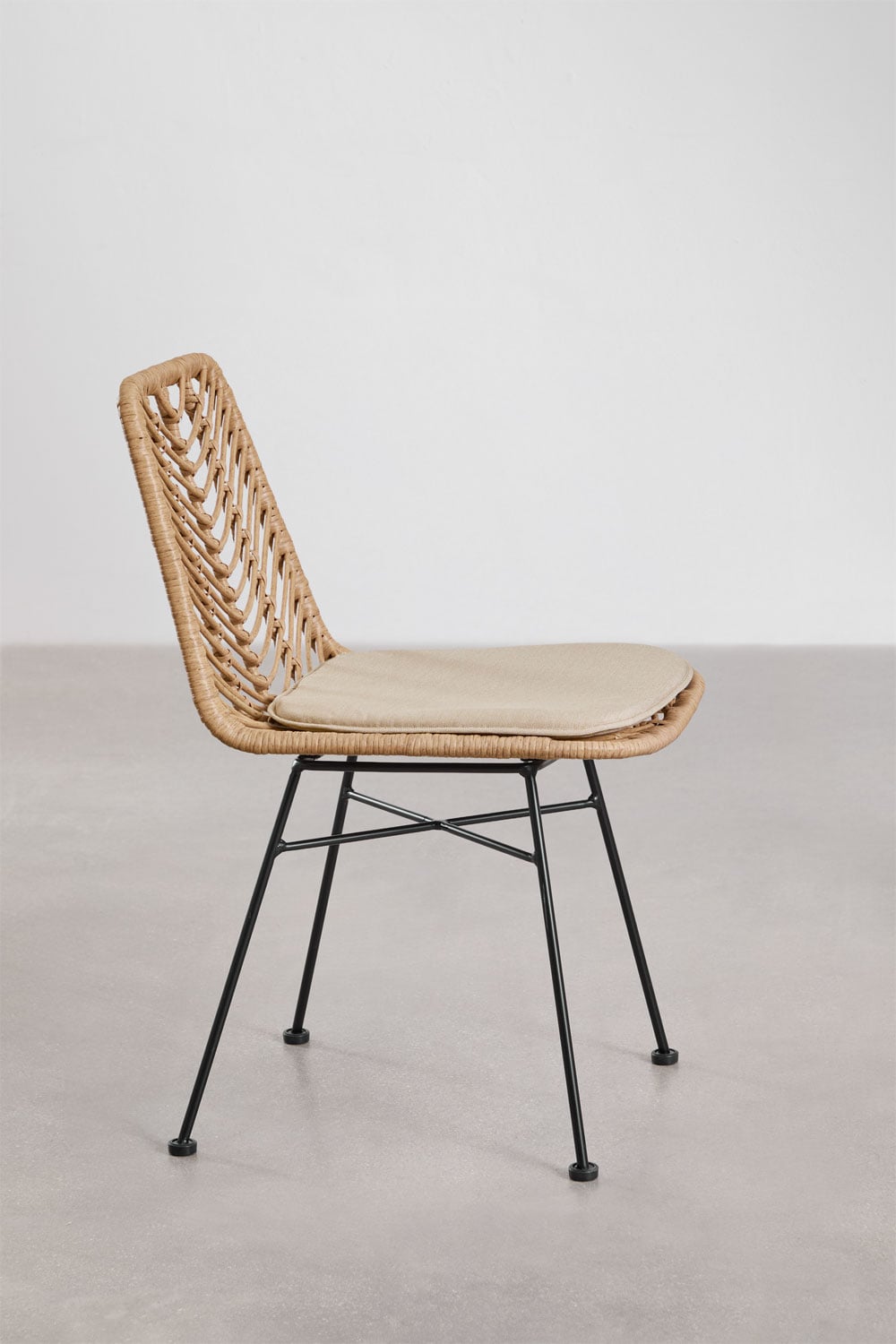 Set van 2 Gouda Natural synthetische rotan eetkamerstoelen, galerij beeld 4