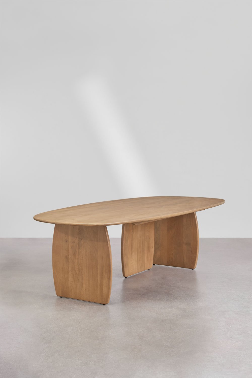 Ovale eettafel 260x120 cm in Agathe mangohout, galerij beeld 5