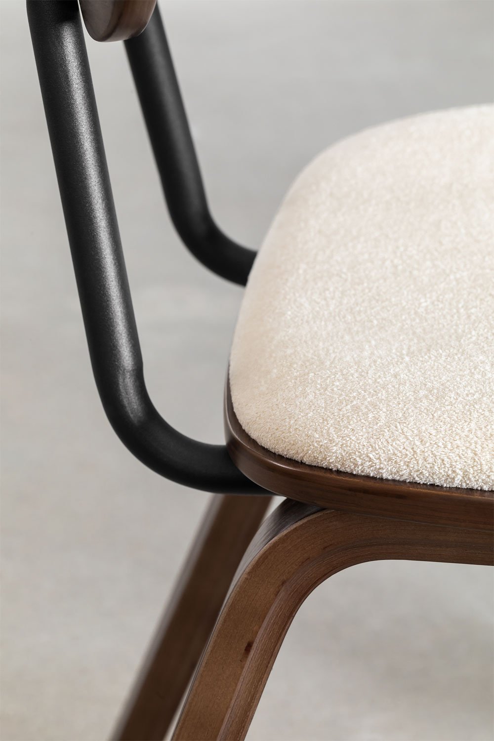 Set van 2 eetkamerstoelen van hout en riet Kaylia, galerij beeld 7