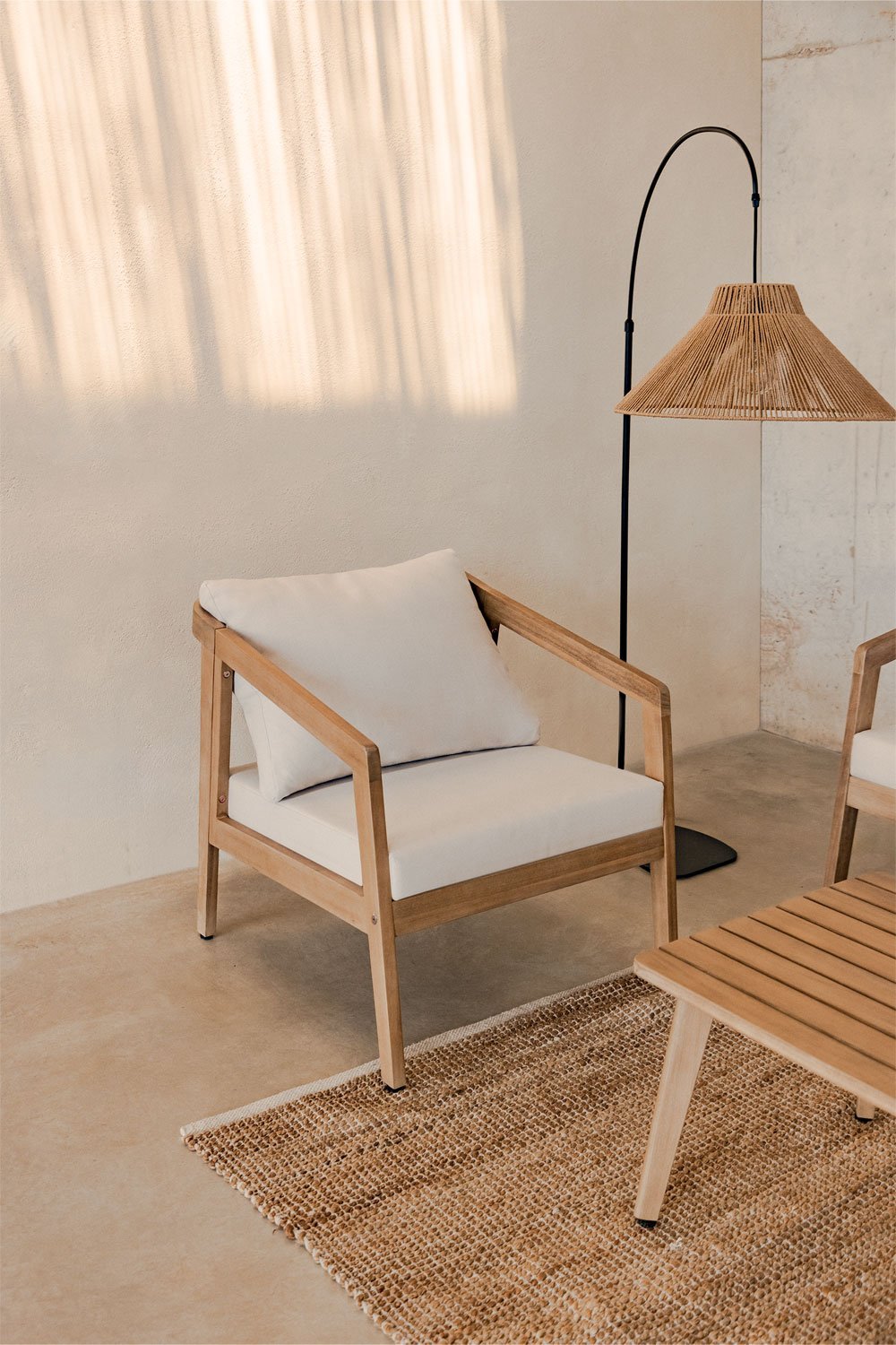 Set van 2 Kaela fauteuils van acaciahout, galerij beeld 1