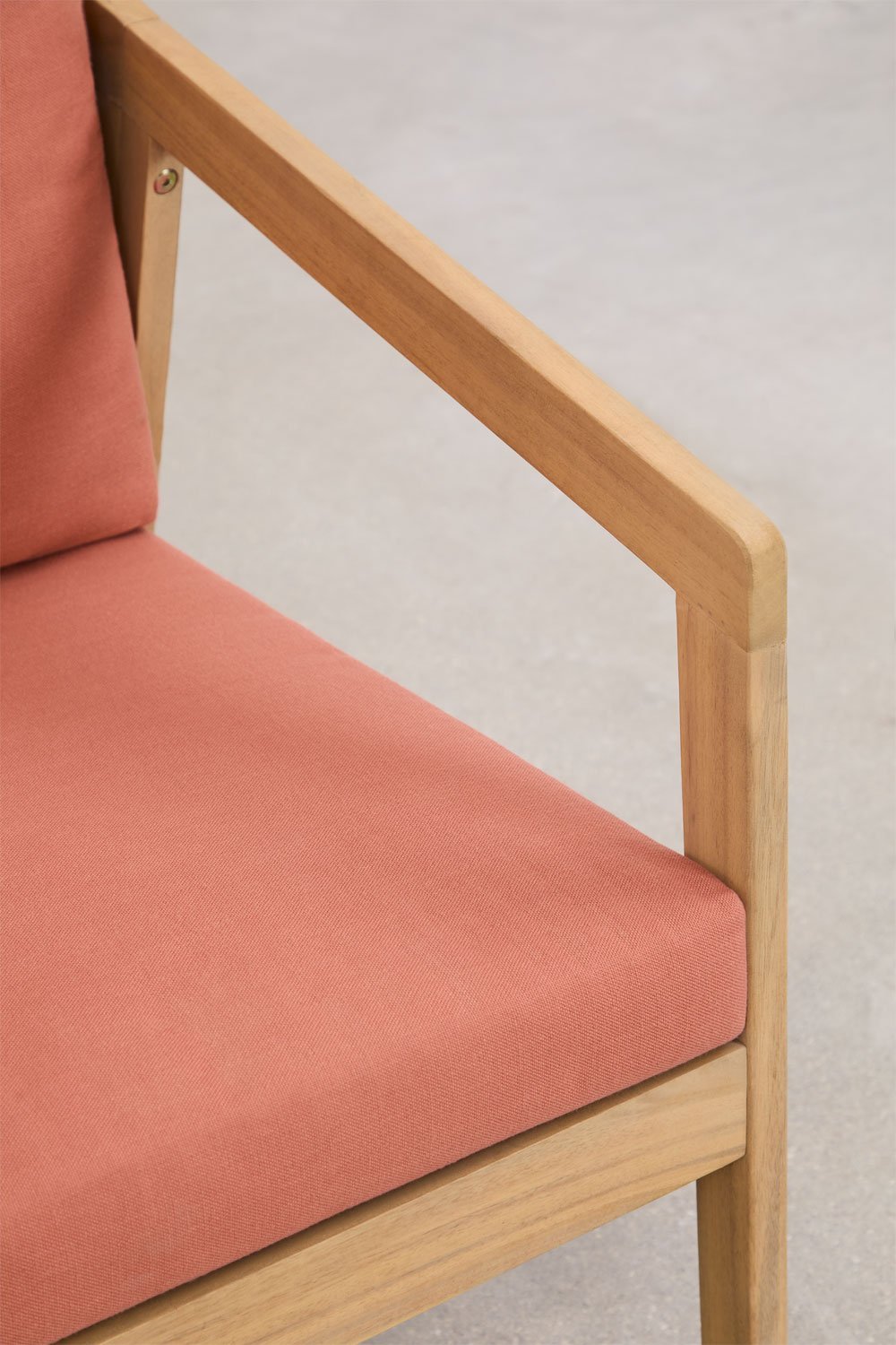 Set van 2 tuinstoelen in acaciahout en gevlochten touw Kaela , galerij beeld 7