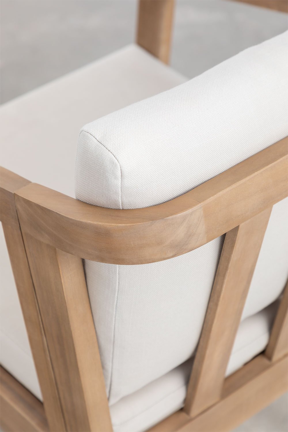 Rechthoekige tafelset 220x100 cm en 8 acaciahouten eetkamerstoelen Kaela, galerij beeld 9