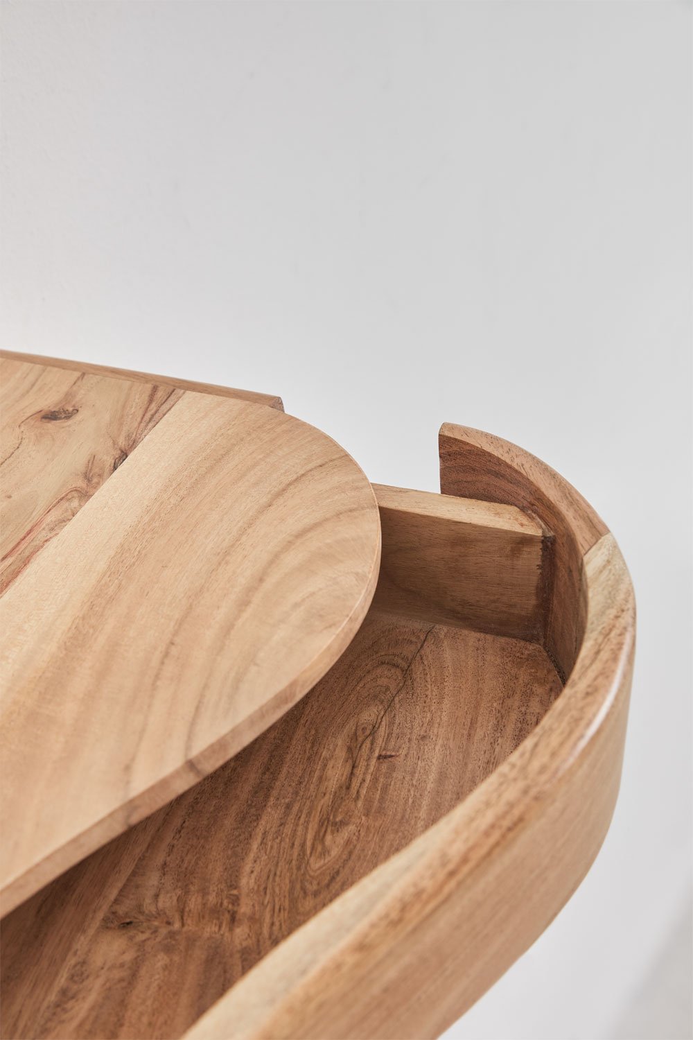 Set van 2 wandplanken met opbergruimte van acaciahout Nireimi, galerij beeld 5