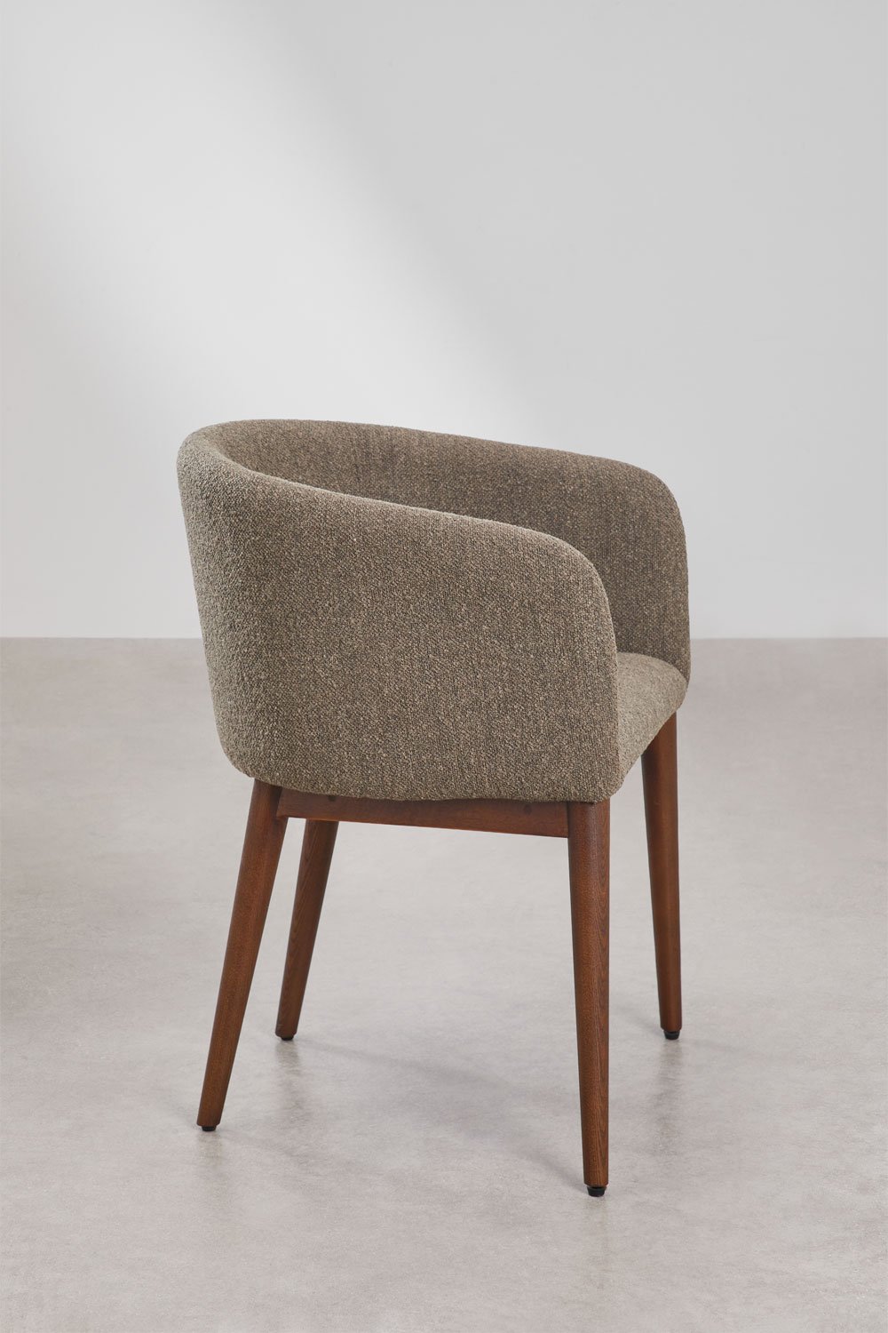 Set van 4 Bunia gestoffeerde eetkamerstoelen met armleuningen, galerij beeld 4