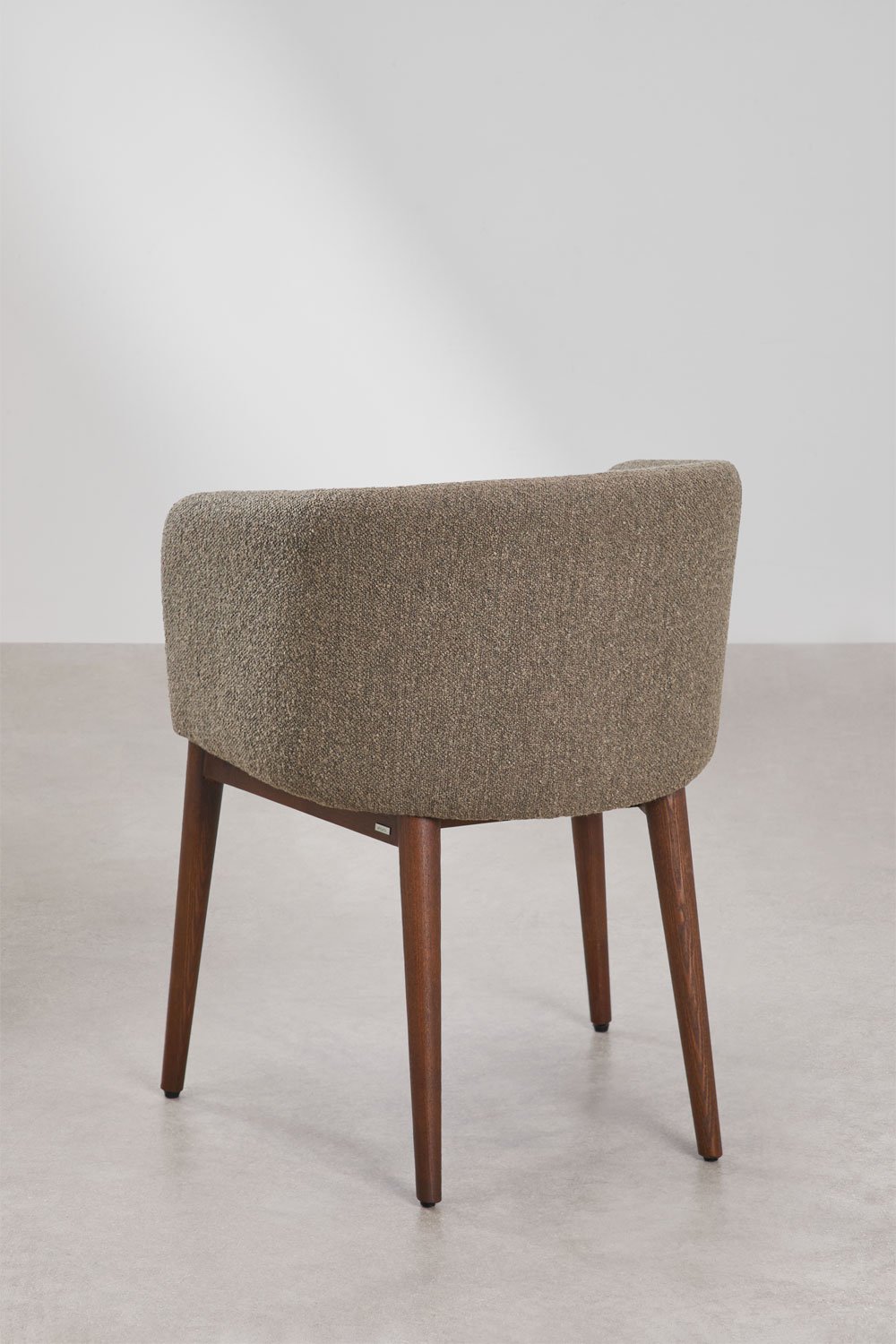 Set van 4 Bunia gestoffeerde eetkamerstoelen met armleuningen, galerij beeld 5
