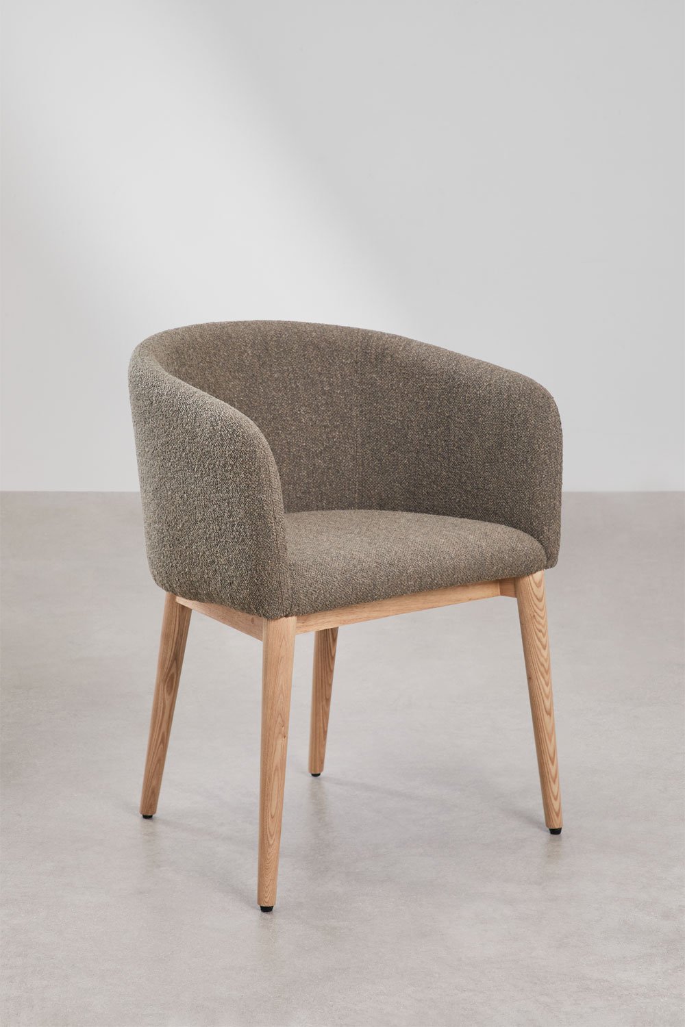 Set van 4 Bunia gestoffeerde eetkamerstoelen met armleuningen, galerij beeld 3