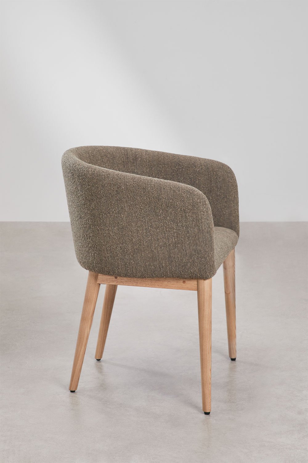 Set van 4 Bunia gestoffeerde eetkamerstoelen met armleuningen, galerij beeld 4