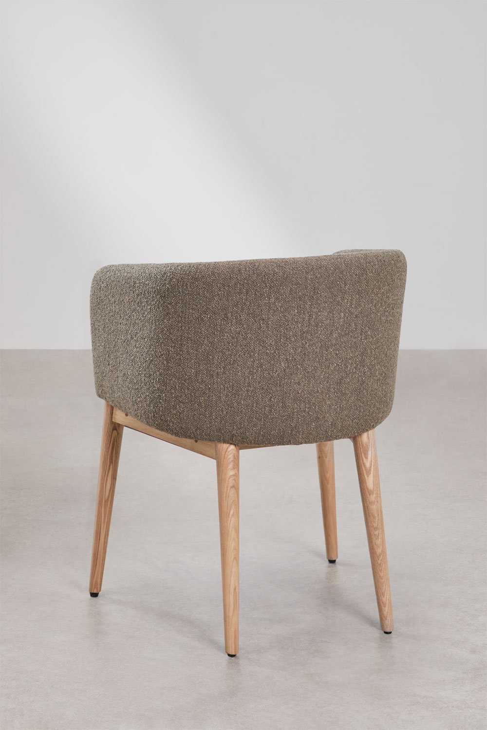 Set van 4 Bunia gestoffeerde eetkamerstoelen met armleuningen, galerij beeld 5