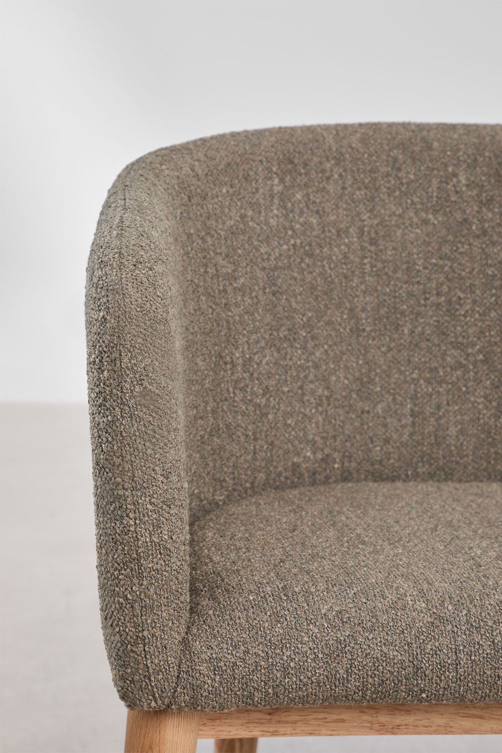 Set van 4 Bunia gestoffeerde eetkamerstoelen met armleuningen, galerij beeld 6