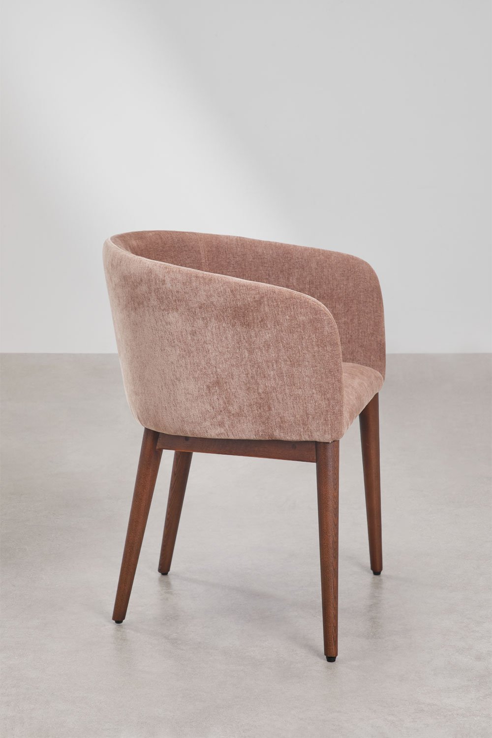 Set van 4 Bunia gestoffeerde eetkamerstoelen met armleuningen, galerij beeld 4