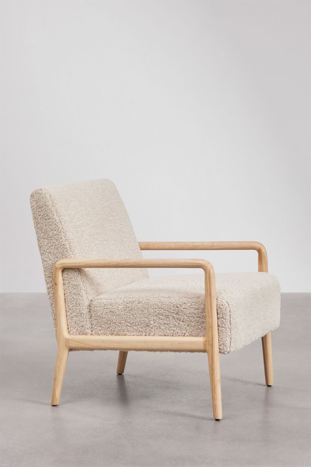 Maylene rubberhouten fauteuil, galerij beeld 3