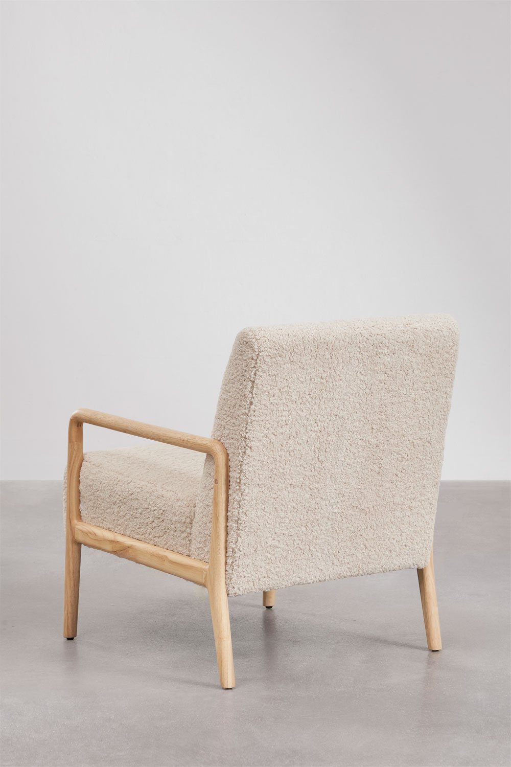 Maylene rubberhouten fauteuil, galerij beeld 4