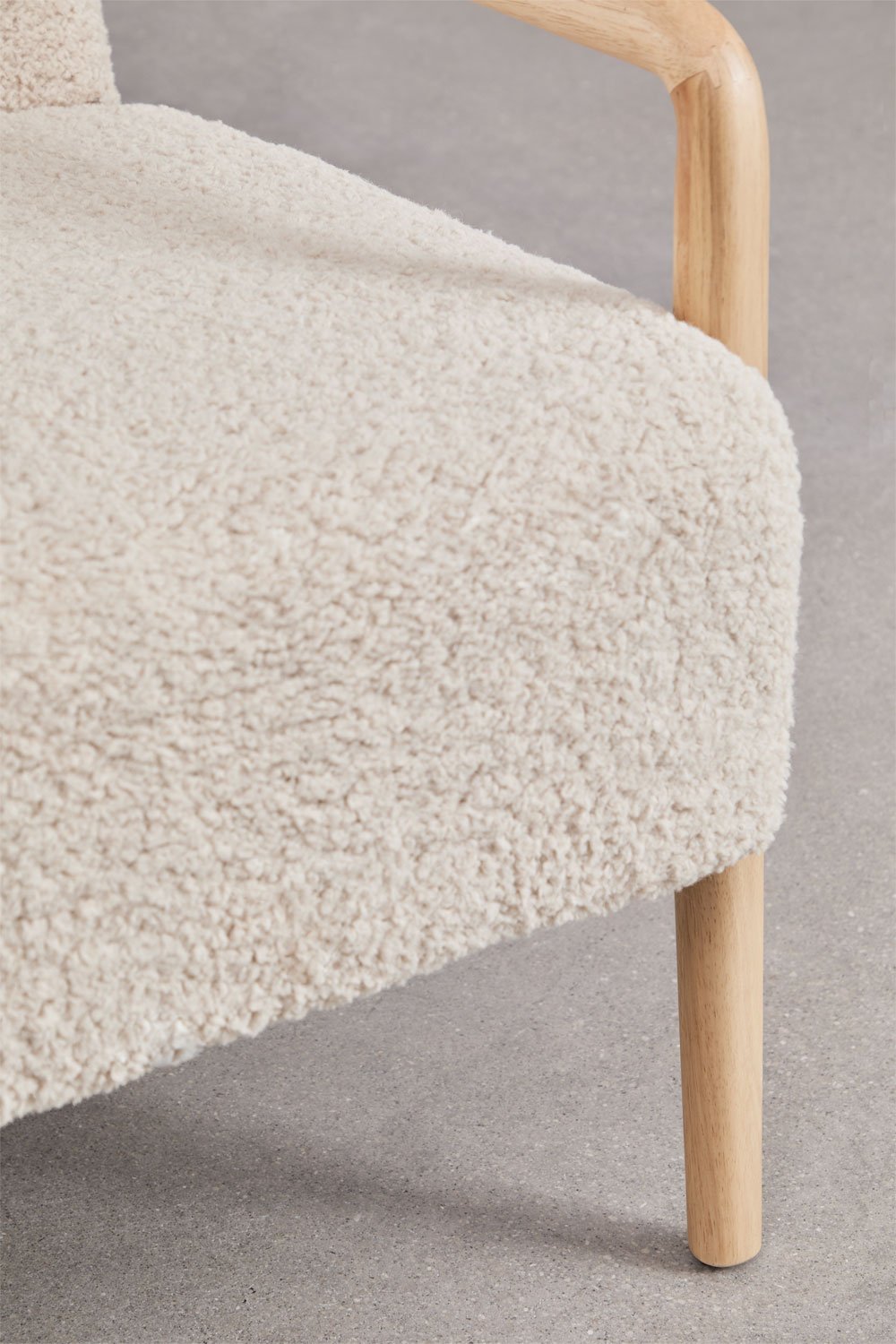 Maylene rubberhouten fauteuil, galerij beeld 5