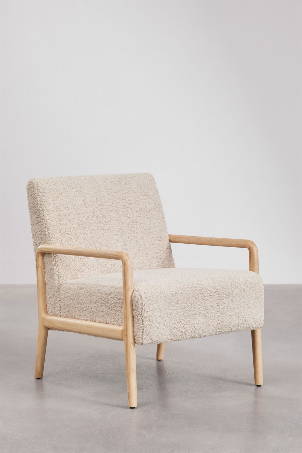 Pakket van 2 Maylene rubberhouten fauteuils, galerij beeld 1