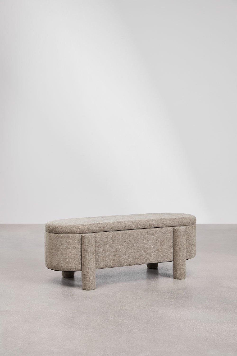 Puff 115 cm met opbergruimte bekleed Cleo, galerij beeld 3