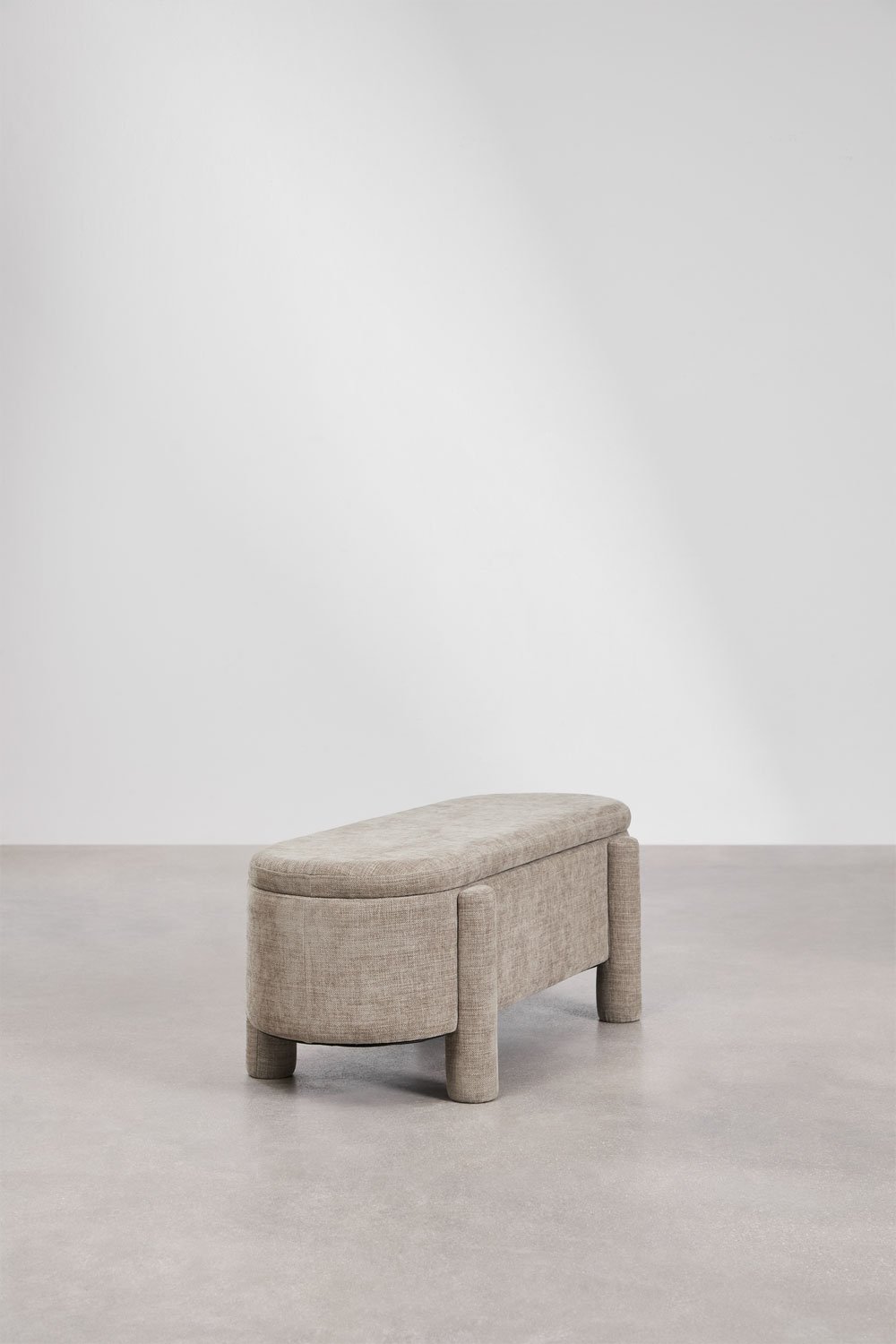 Puff 115 cm met opbergruimte bekleed Cleo, galerij beeld 5